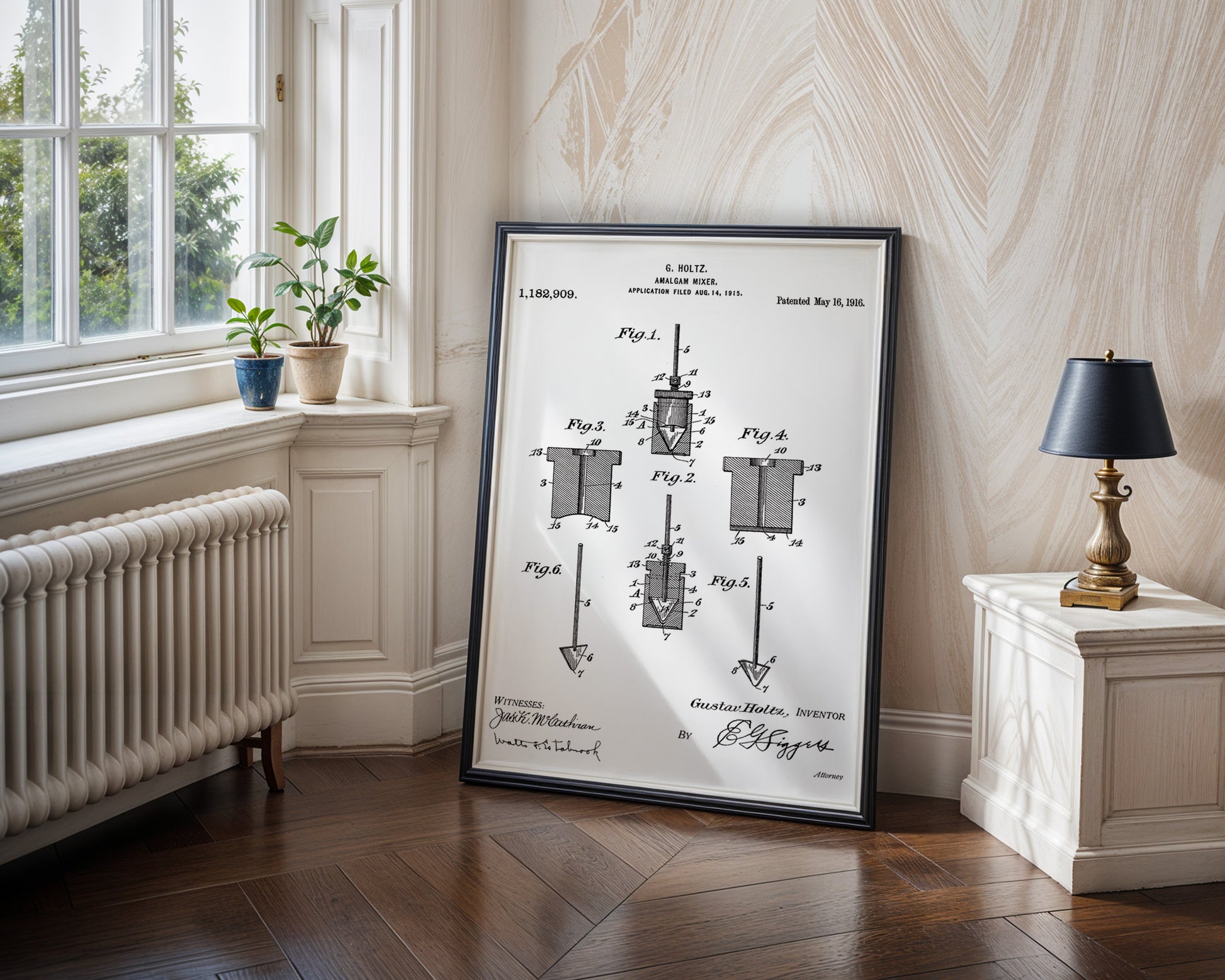 Amalgam Mixer Dental 1916 Patent Poster - GroovyGrove