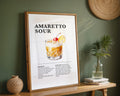 Amaretto Sour Cocktail Recipe Poster - GroovyGrove