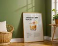 Amaretto Sour Cocktail Recipe Poster - GroovyGrove