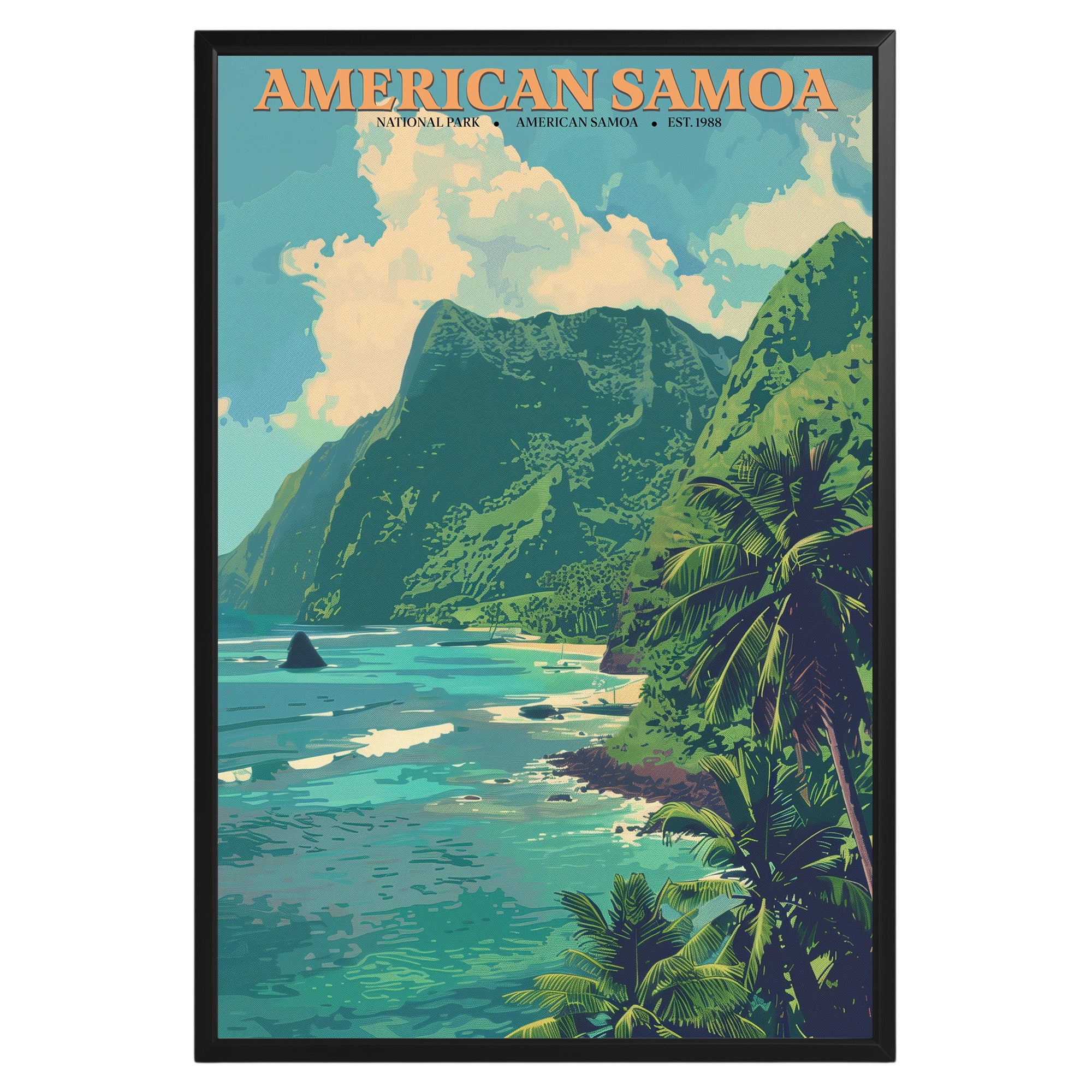 American Samoa National Park Vintage Poster - GroovyGrove