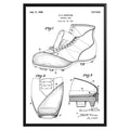 American Football Shoe 1928 Patent Poster - GroovyGrove