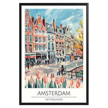 Amsterdam Netherlands Travel Poster - GroovyGrove