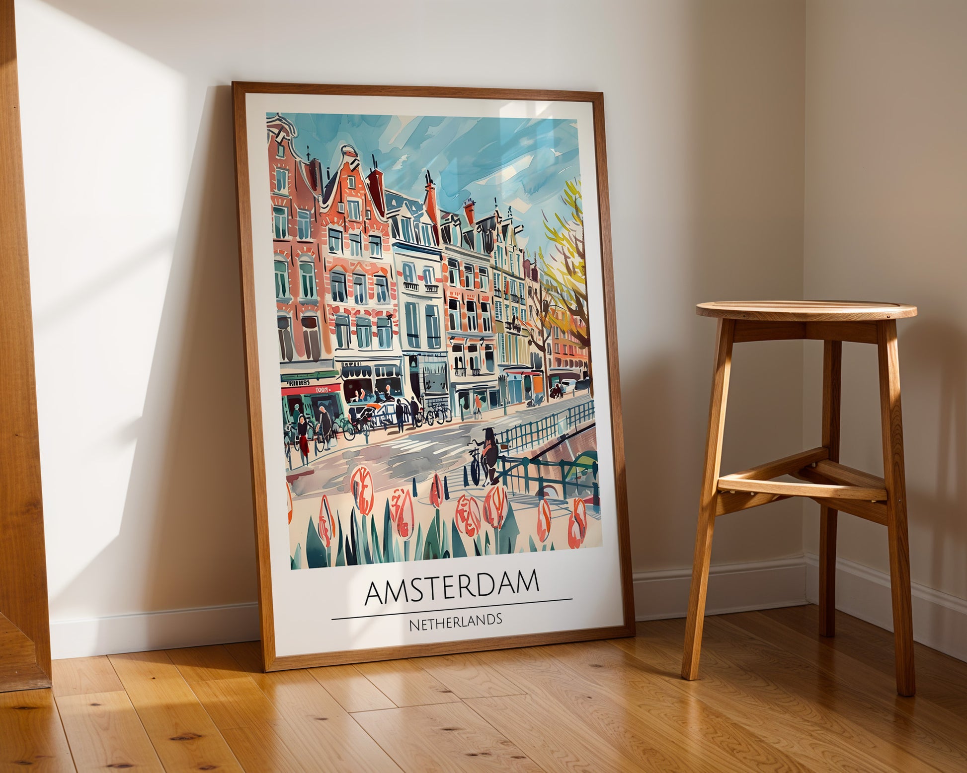 Amsterdam Netherlands Travel Poster - GroovyGrove