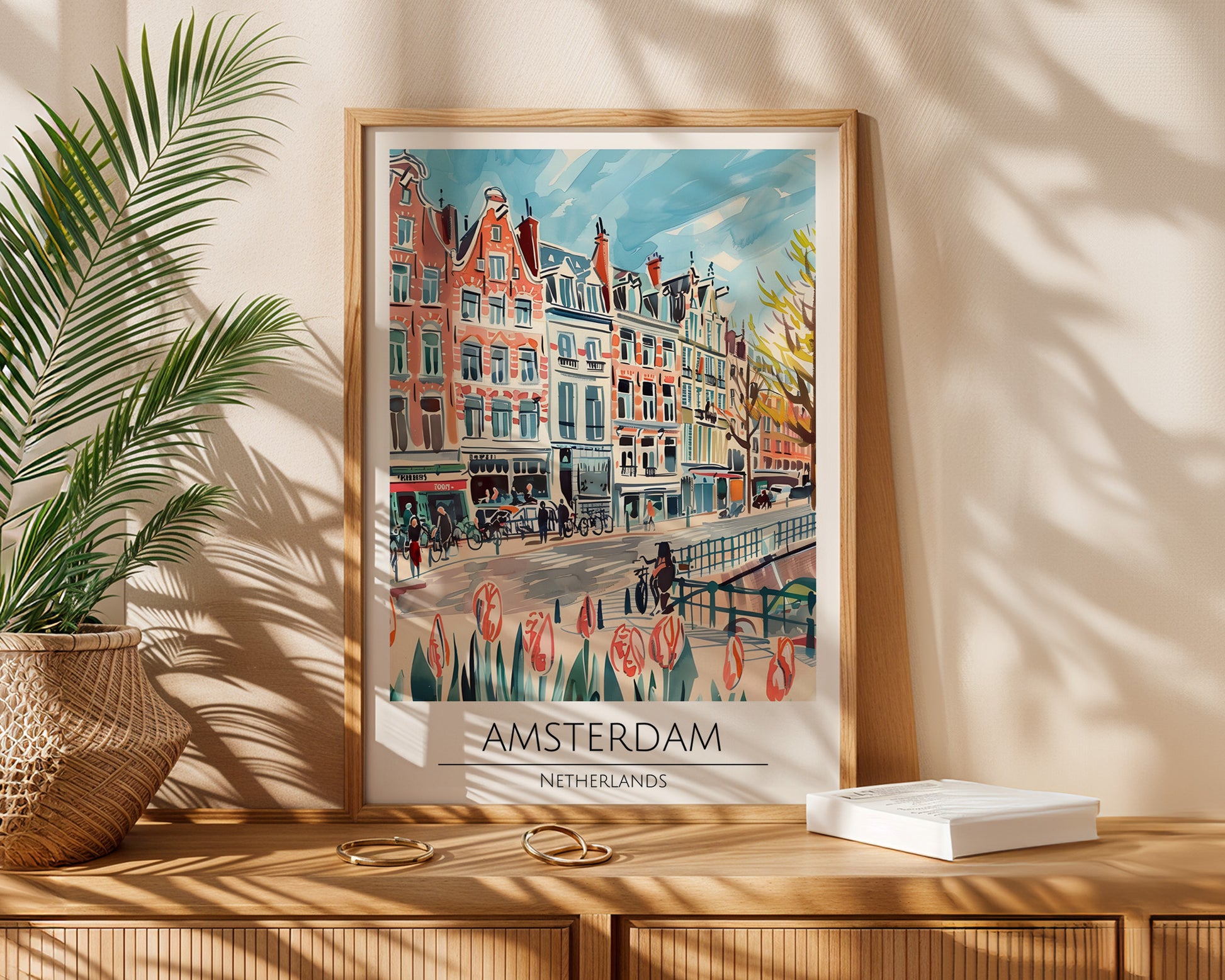 Amsterdam Netherlands Travel Poster - GroovyGrove