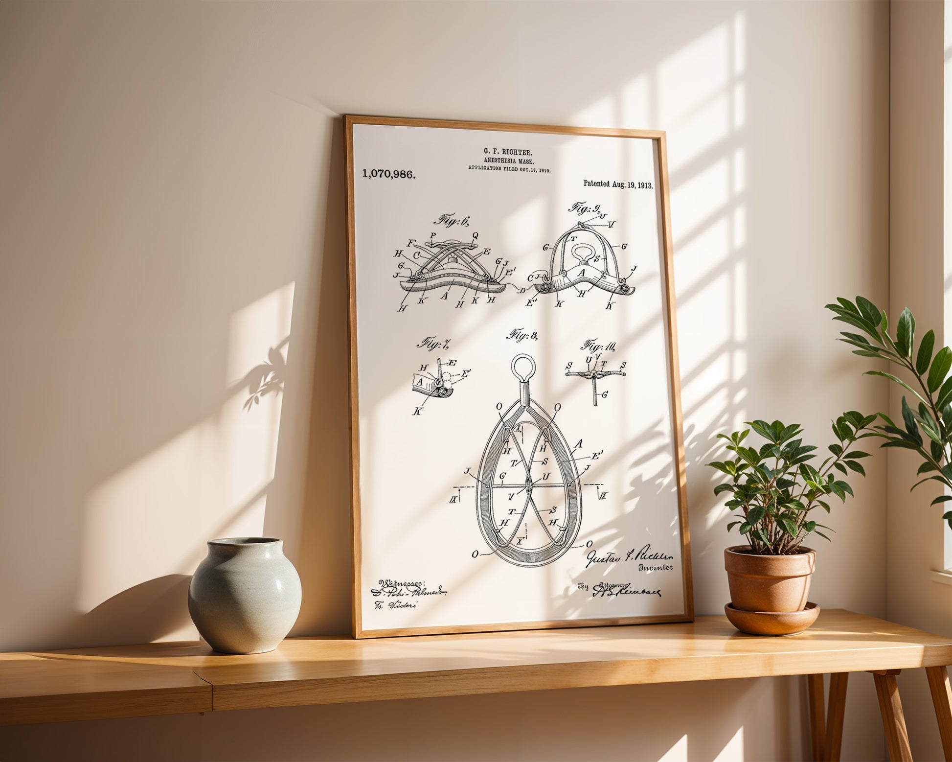 Anesthesia Mask 1913 Patent Poster - GroovyGrove