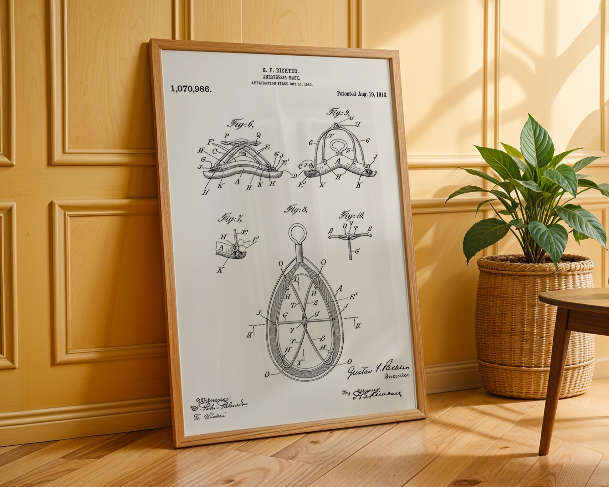 Anesthesia Mask 1913 Patent Poster - GroovyGrove