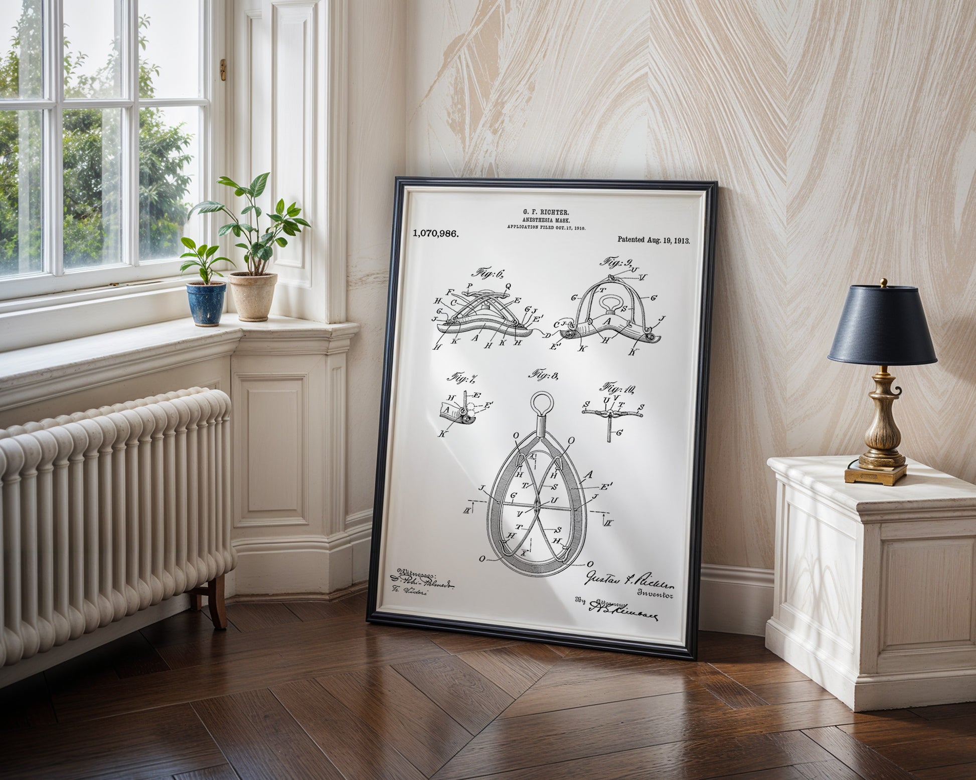 Anesthesia Mask 1913 Patent Poster - GroovyGrove