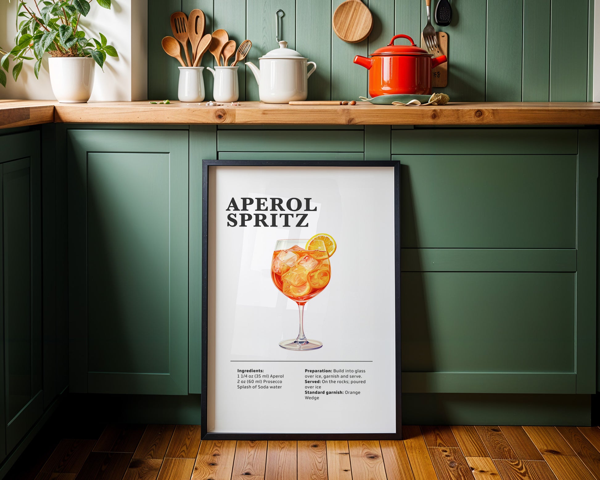 Aperol Spritz Cocktail Recipe Poster - GroovyGrove