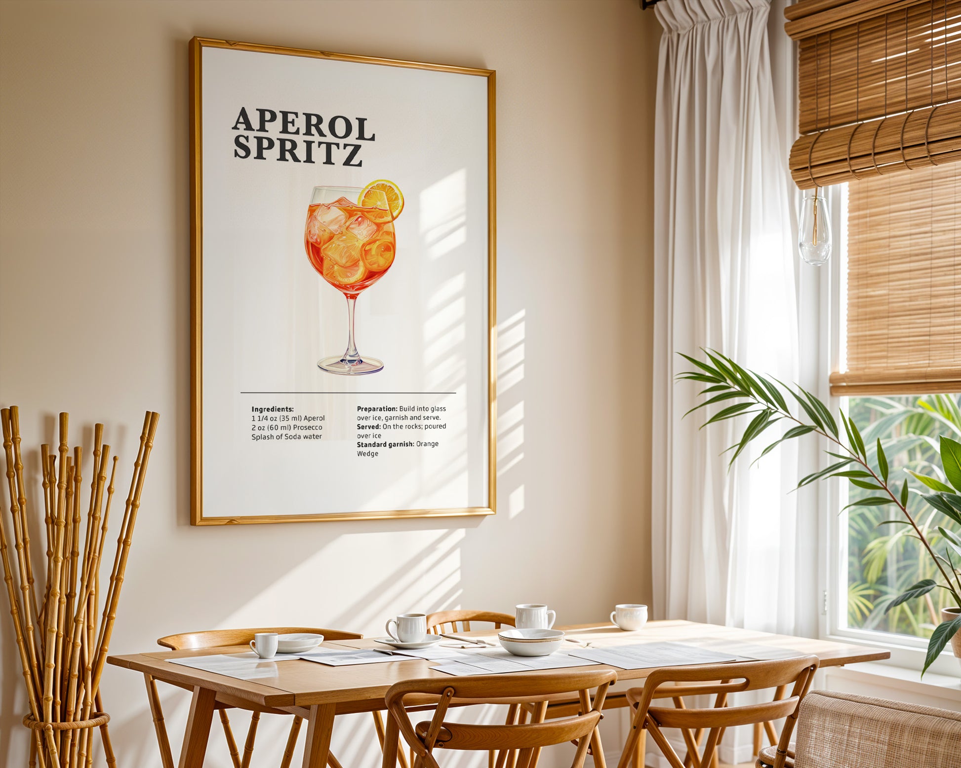 Aperol Spritz Cocktail Recipe Poster - GroovyGrove