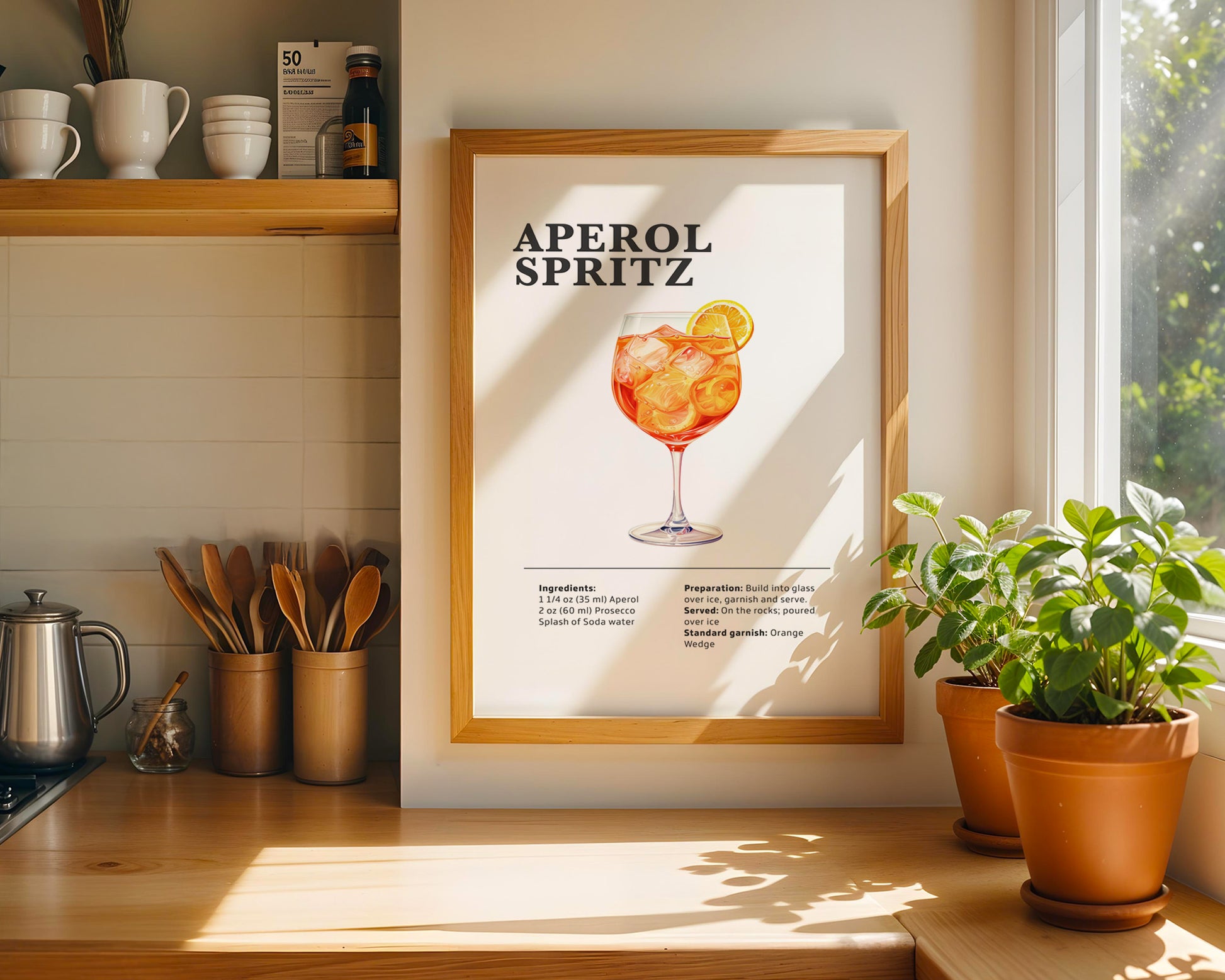 Aperol Spritz Cocktail Recipe Poster - GroovyGrove