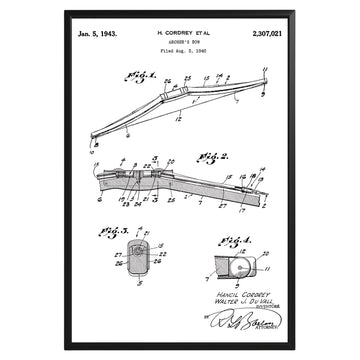 Archers Bow 1943 Patent Poster - GroovyGrove