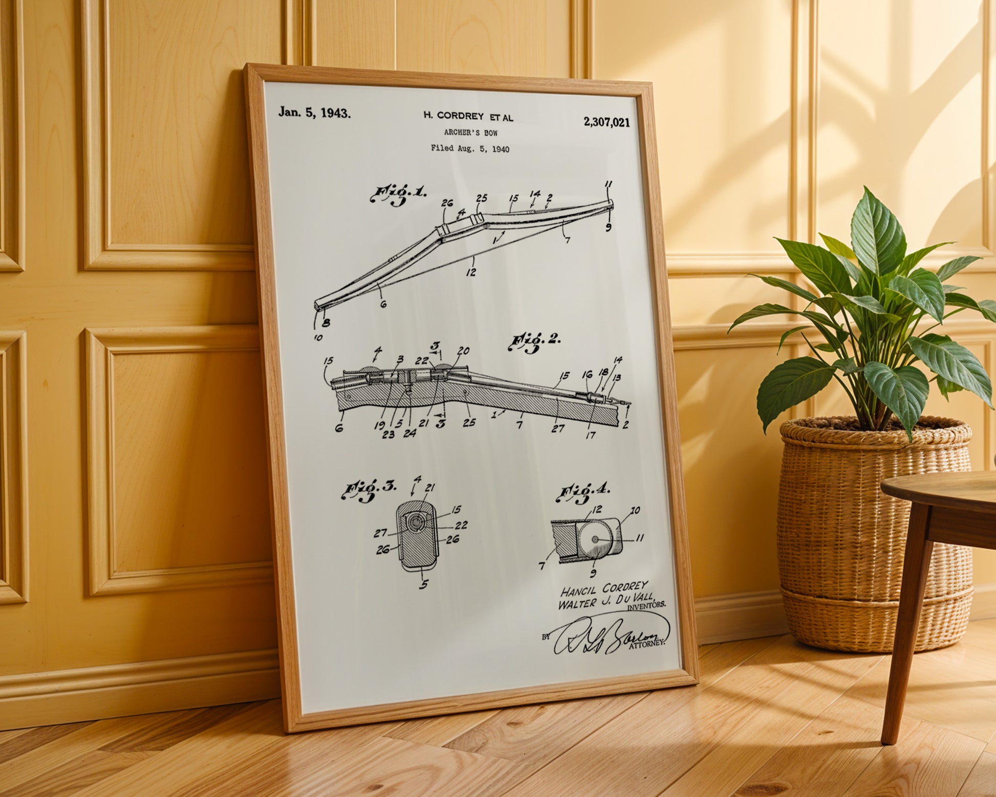 Archers Bow 1943 Patent Poster - GroovyGrove