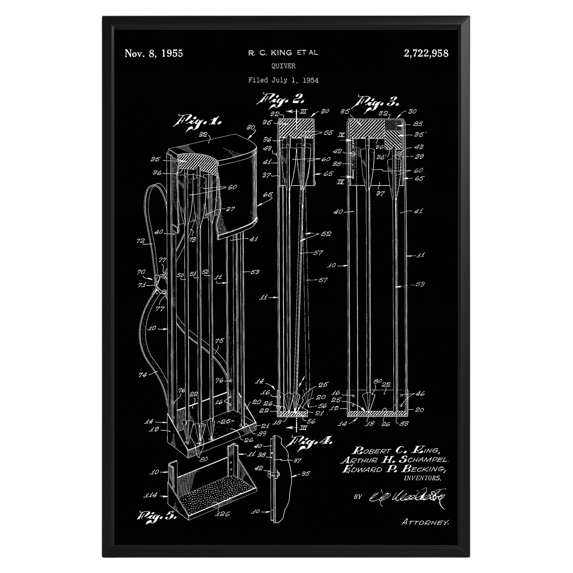 Archer's Quiver 1955 Patent Poster - GroovyGrove