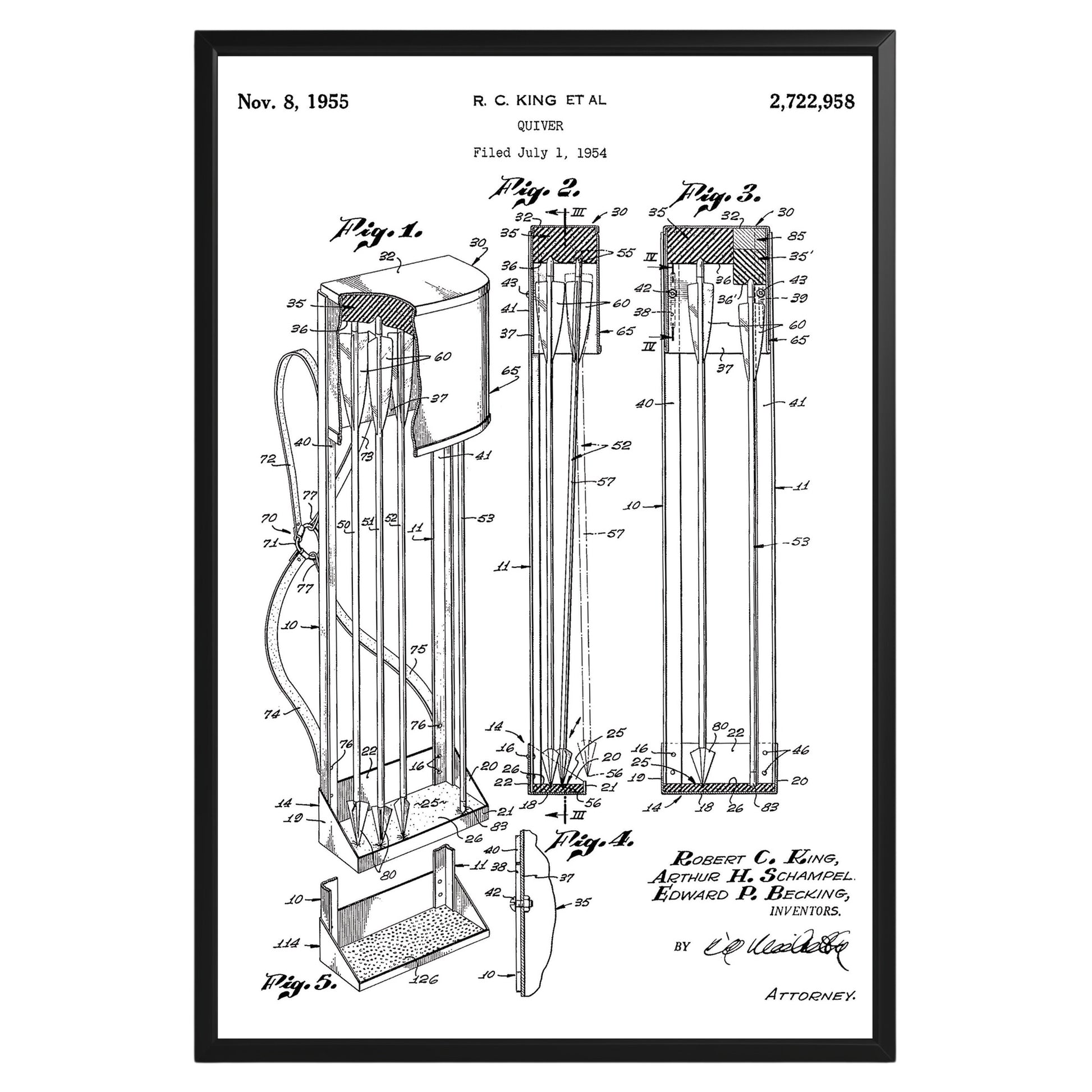 Archer's Quiver 1955 Patent Poster - GroovyGrove