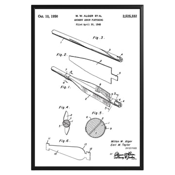 Archery Arrow Fletching 1950 Patent Poster - GroovyGrove