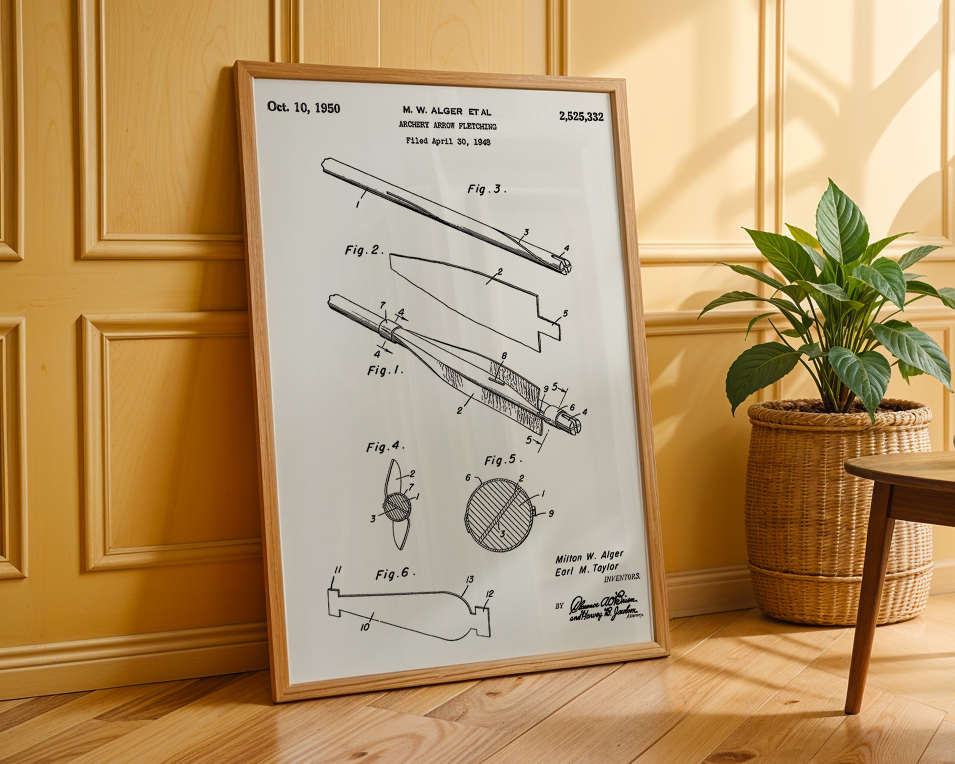 Archery Arrow Fletching 1950 Patent Poster - GroovyGrove