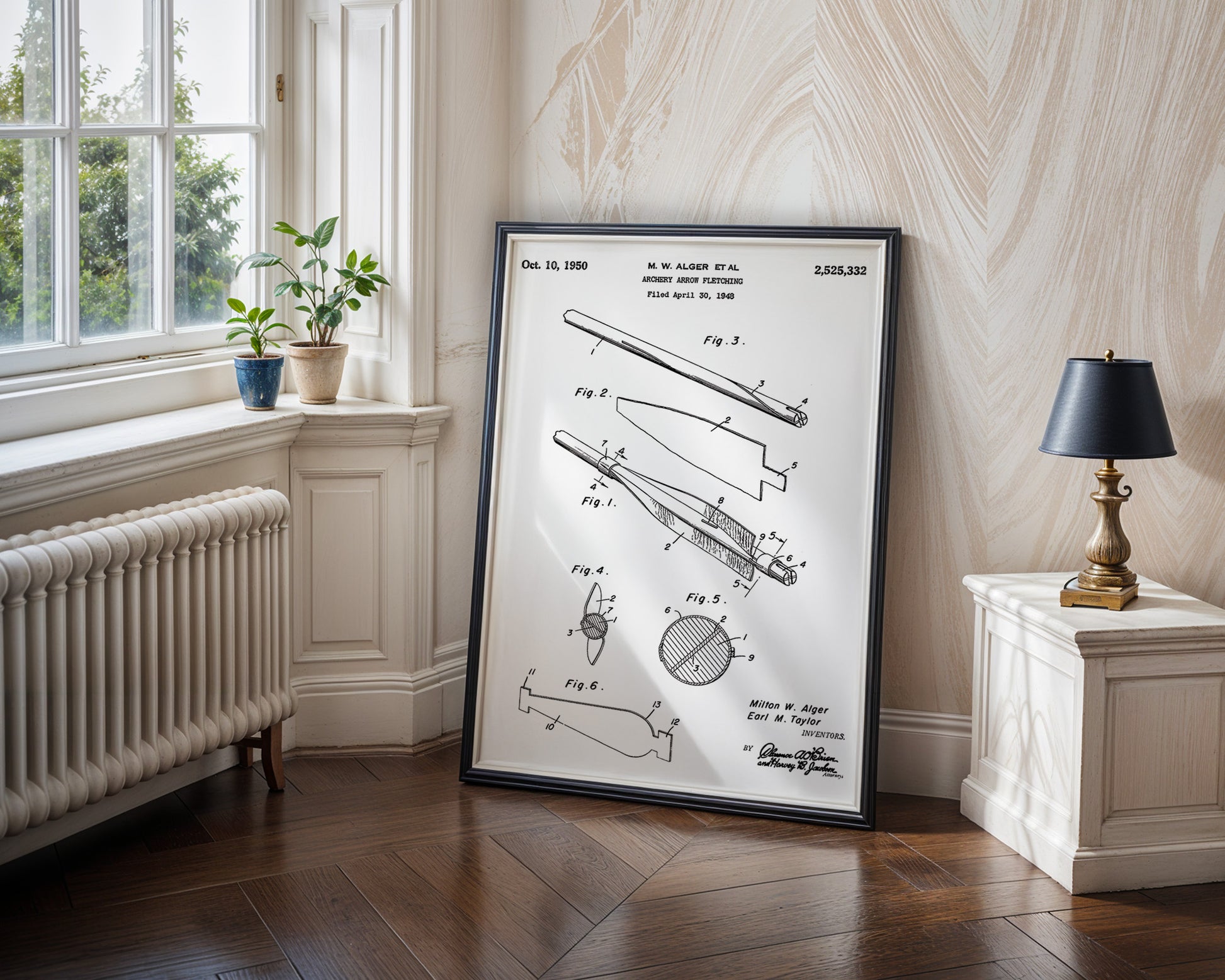 Archery Arrow Fletching 1950 Patent Poster - GroovyGrove