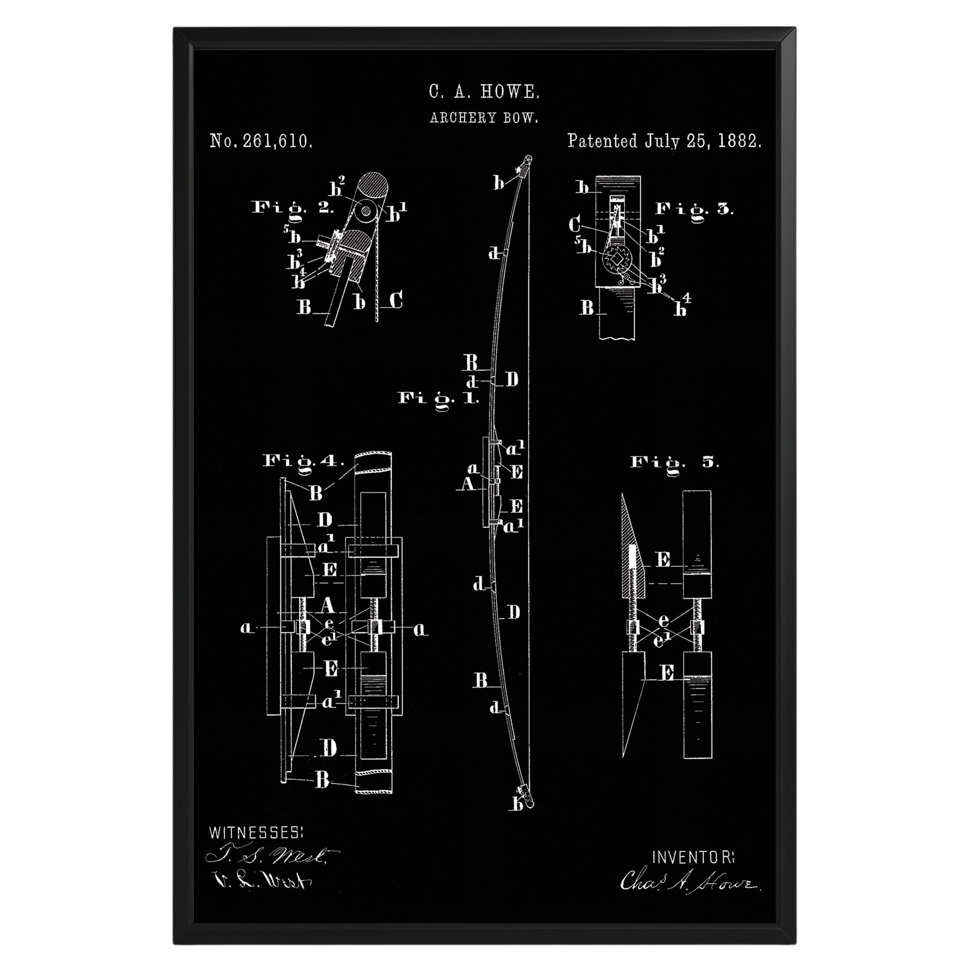 Archery Bow 1882 Patent Poster - GroovyGrove