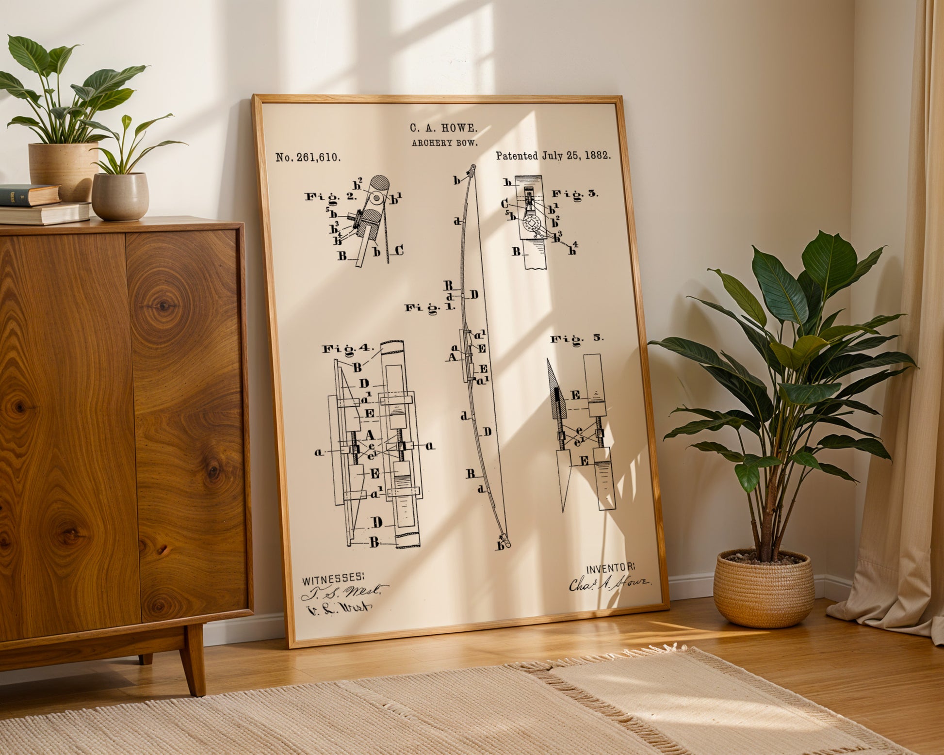 Archery Bow 1882 Patent Poster - GroovyGrove