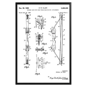 Archery Bow 1969 Patent Poster - GroovyGrove