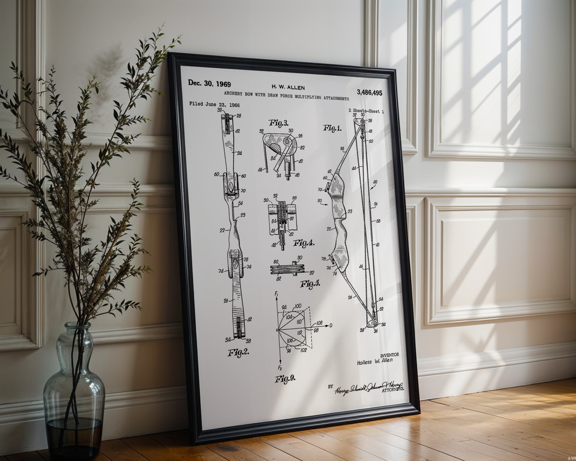 Archery Bow 1969 Patent Poster - GroovyGrove