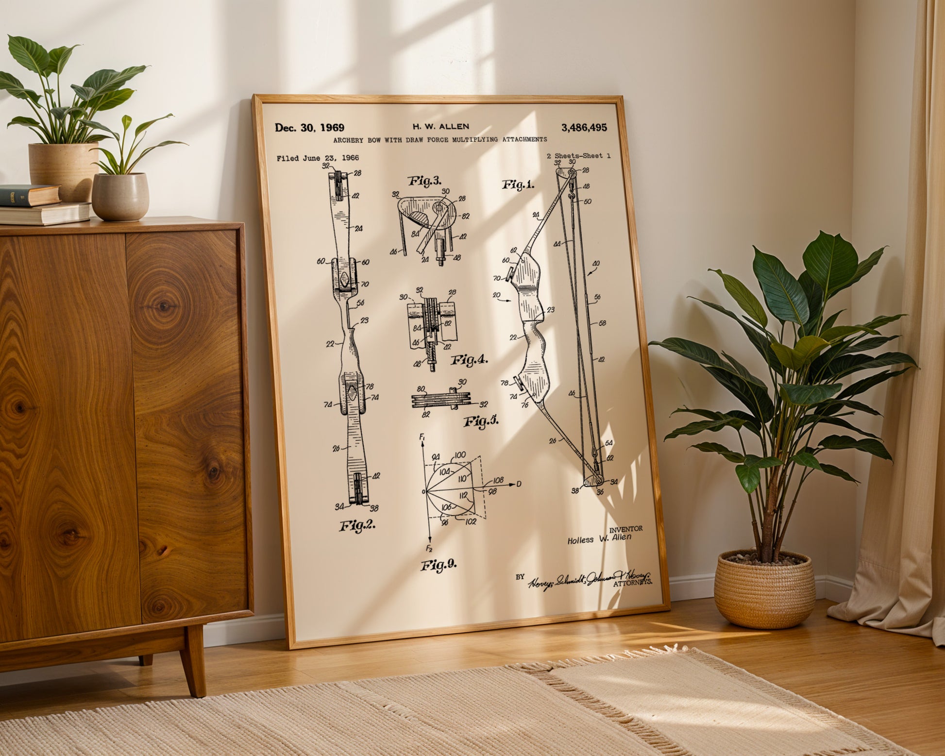 Archery Bow 1969 Patent Poster - GroovyGrove