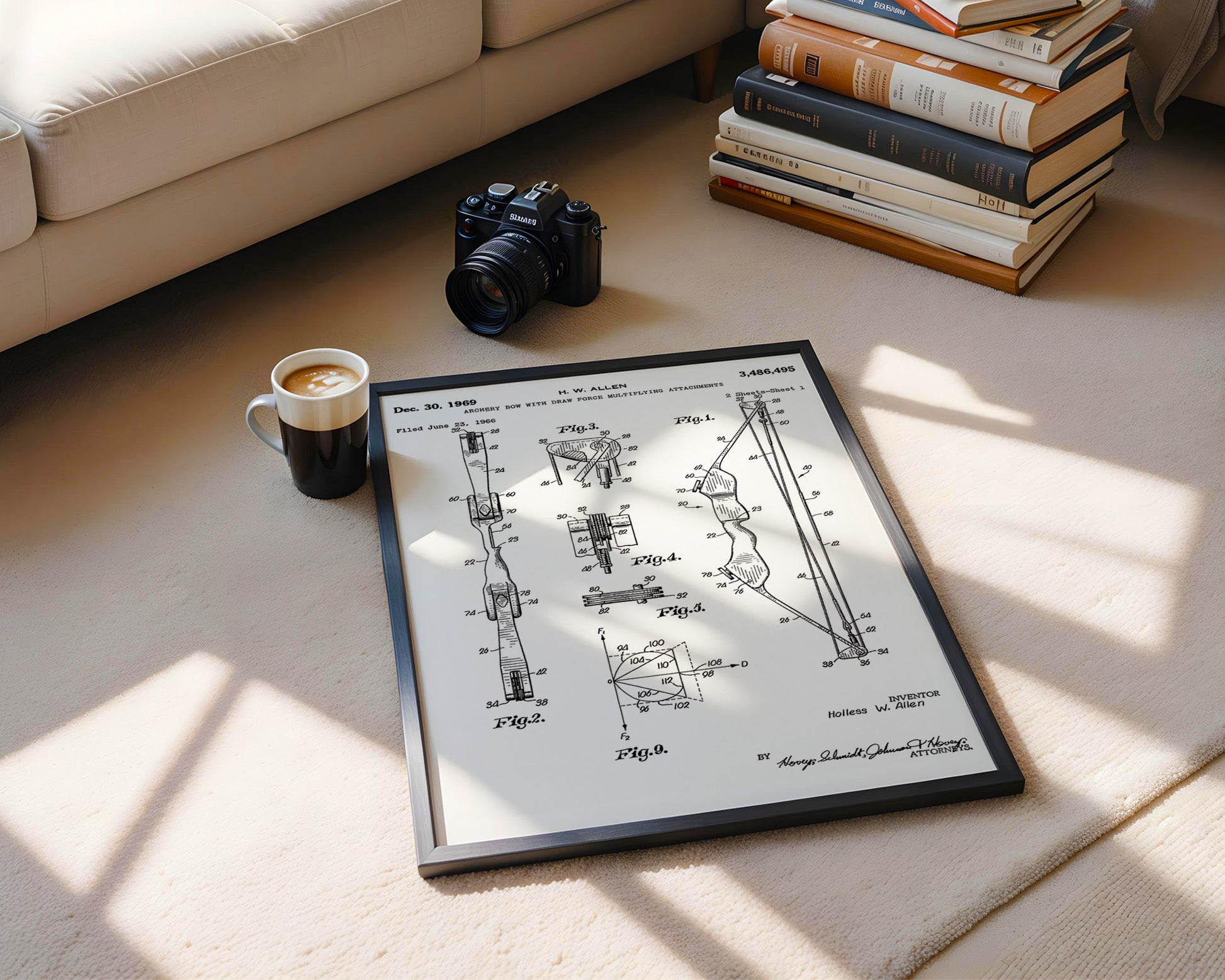 Archery Bow 1969 Patent Poster - GroovyGrove