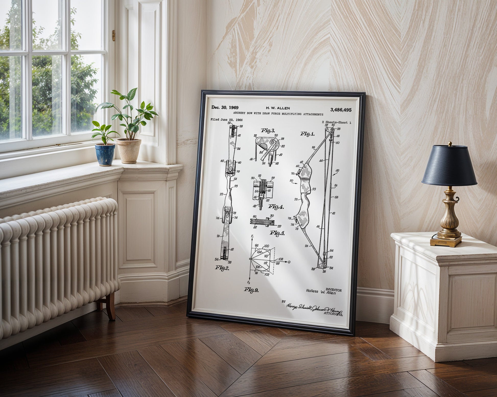 Archery Bow 1969 Patent Poster - GroovyGrove