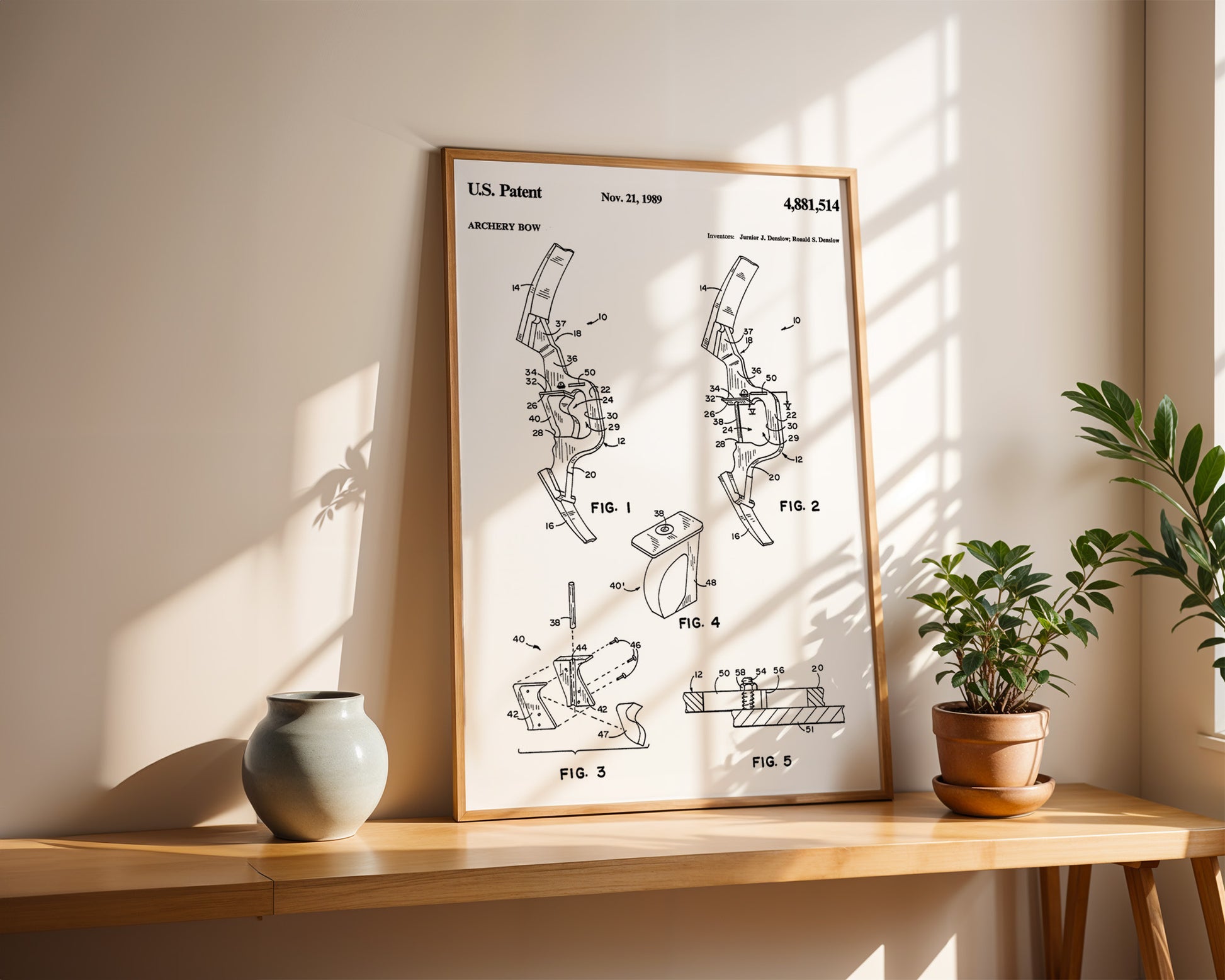 Archery Bow 1989 Patent Poster - GroovyGrove