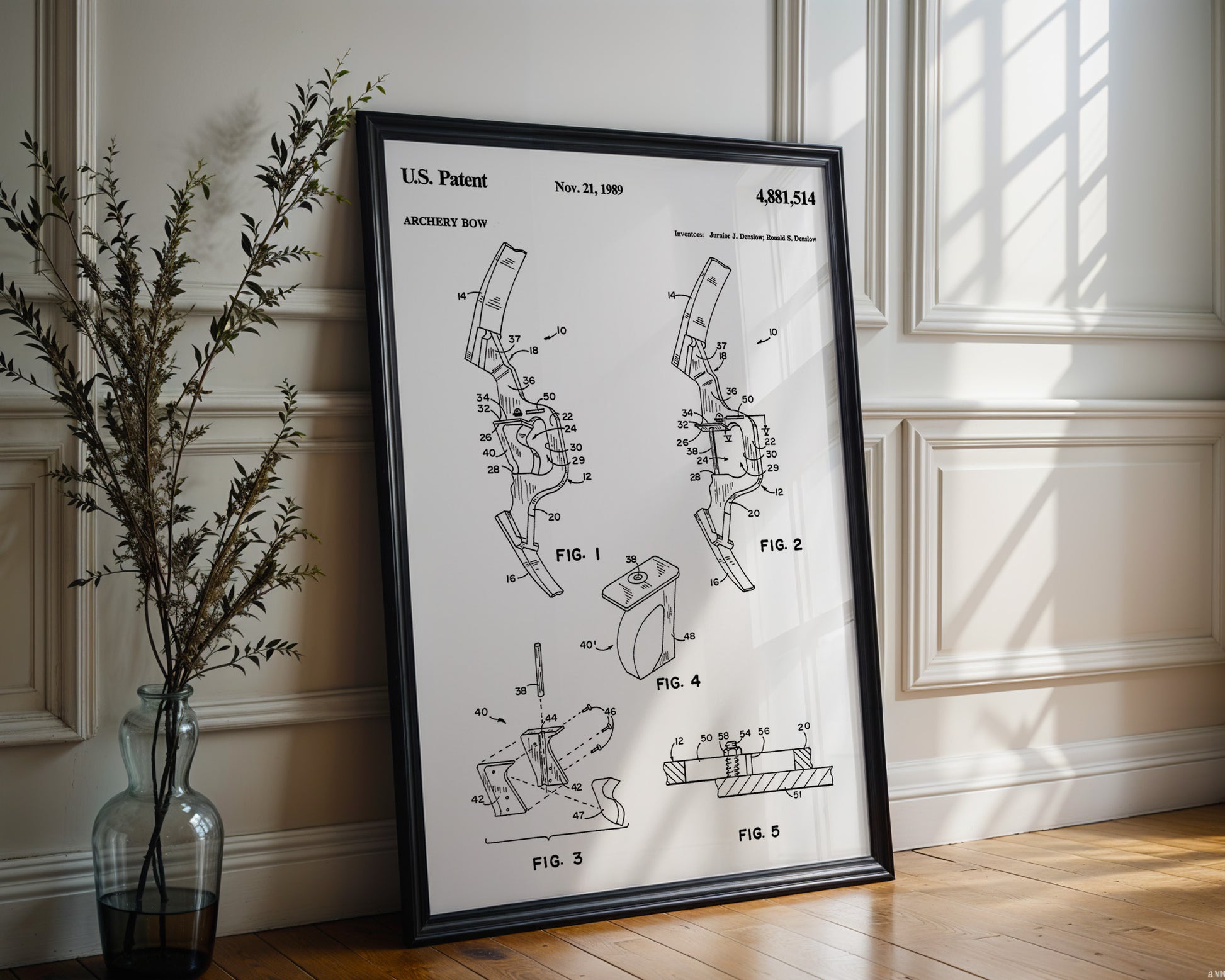 Archery Bow 1989 Patent Poster - GroovyGrove