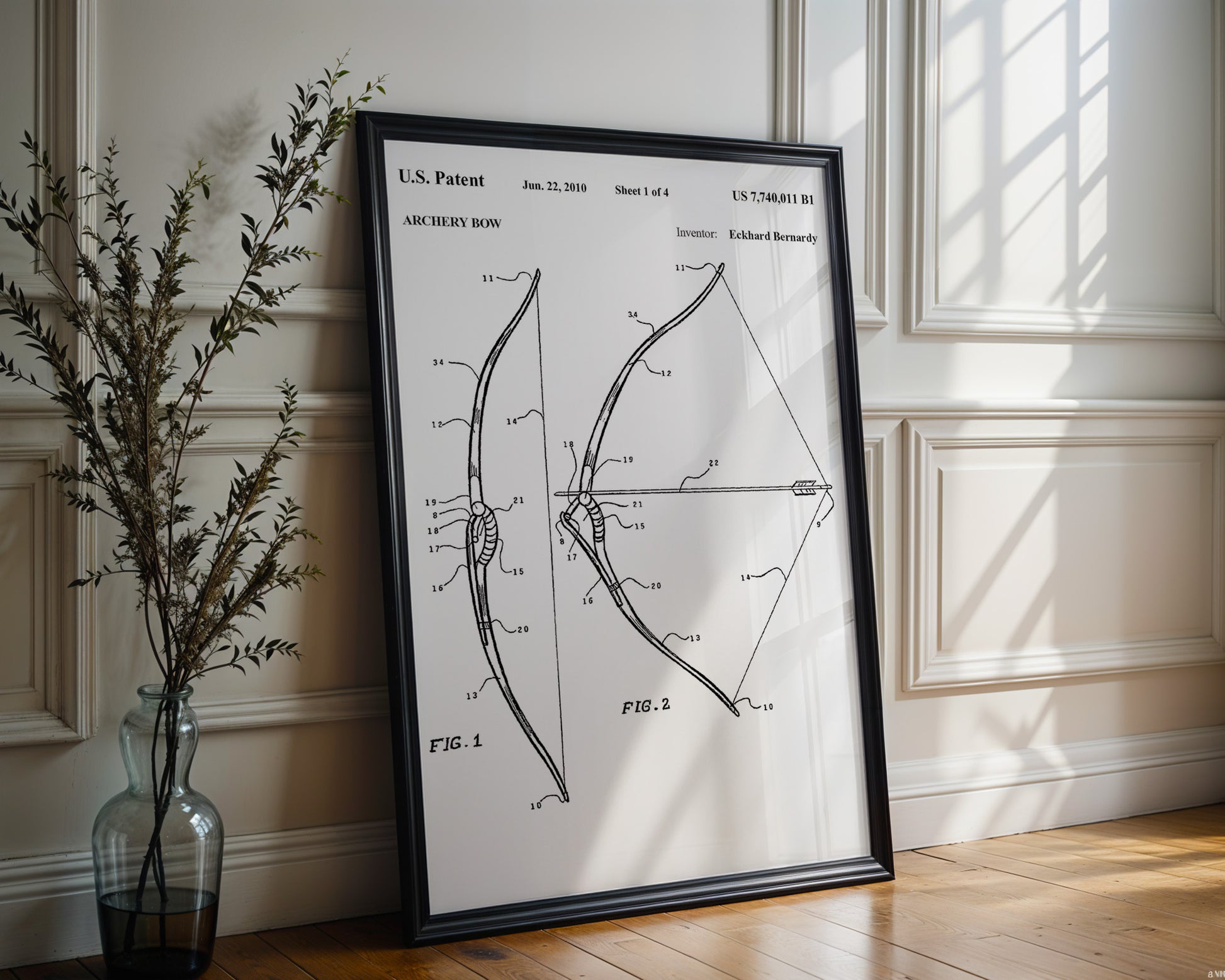 Archery Bow 2010 Patent Poster - GroovyGrove