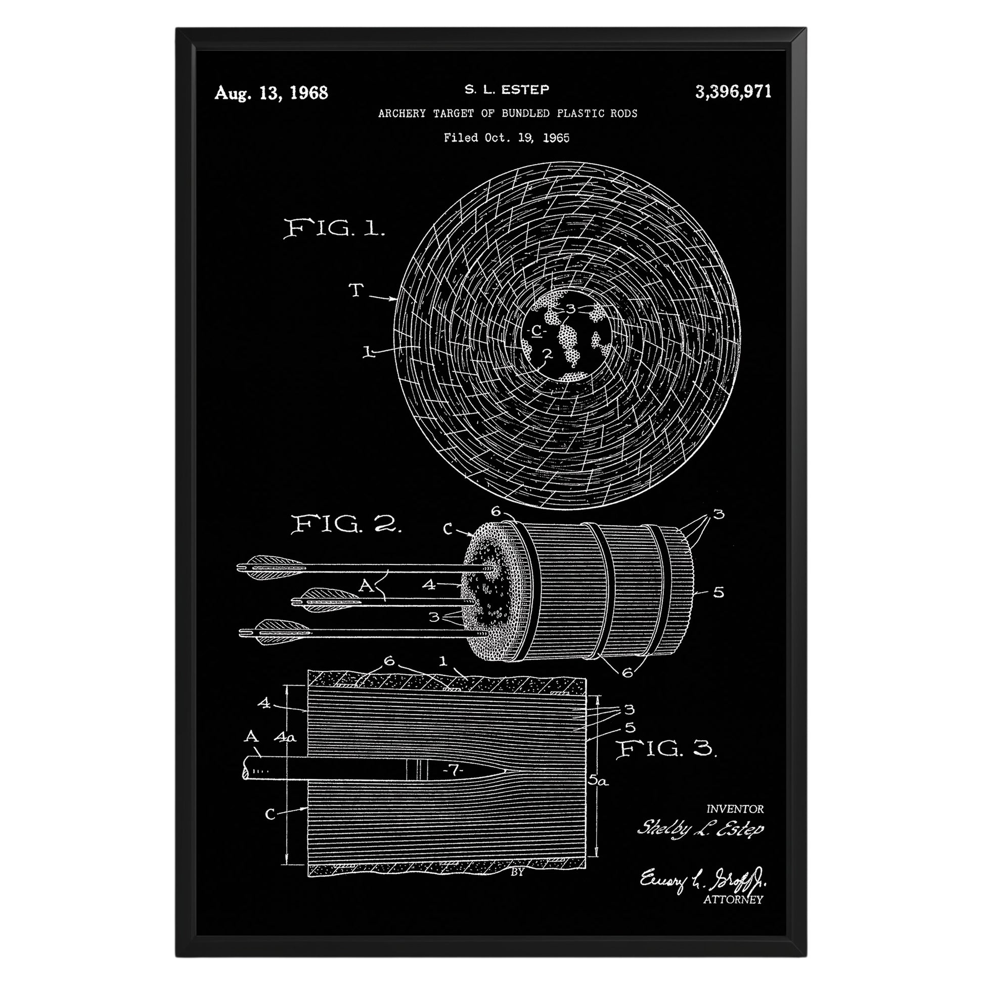 Archery Target 1968 Patent Poster - GroovyGrove