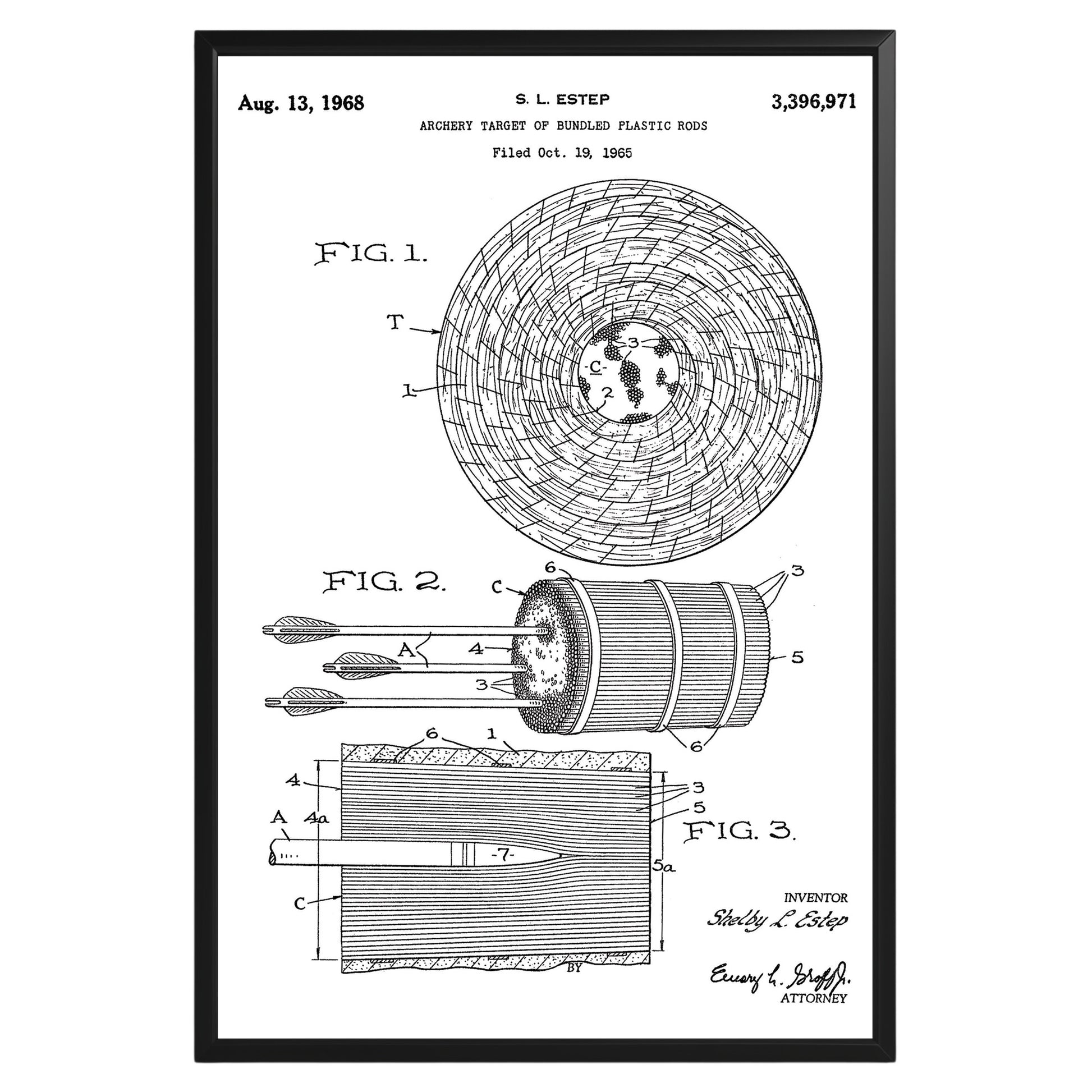 Archery Target 1968 Patent Poster - GroovyGrove