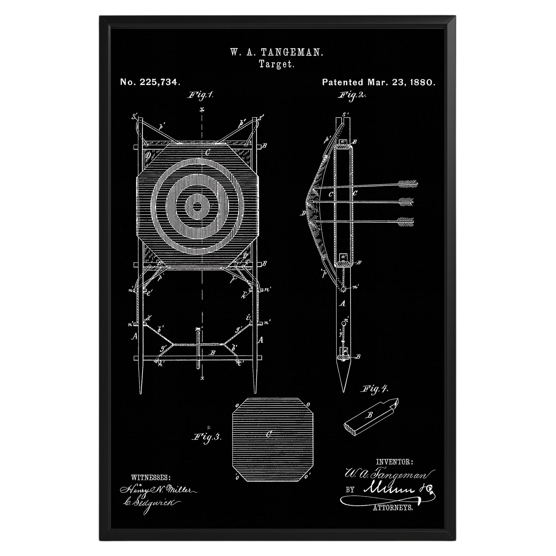 Archery Target 1880 Patent Poster - GroovyGrove