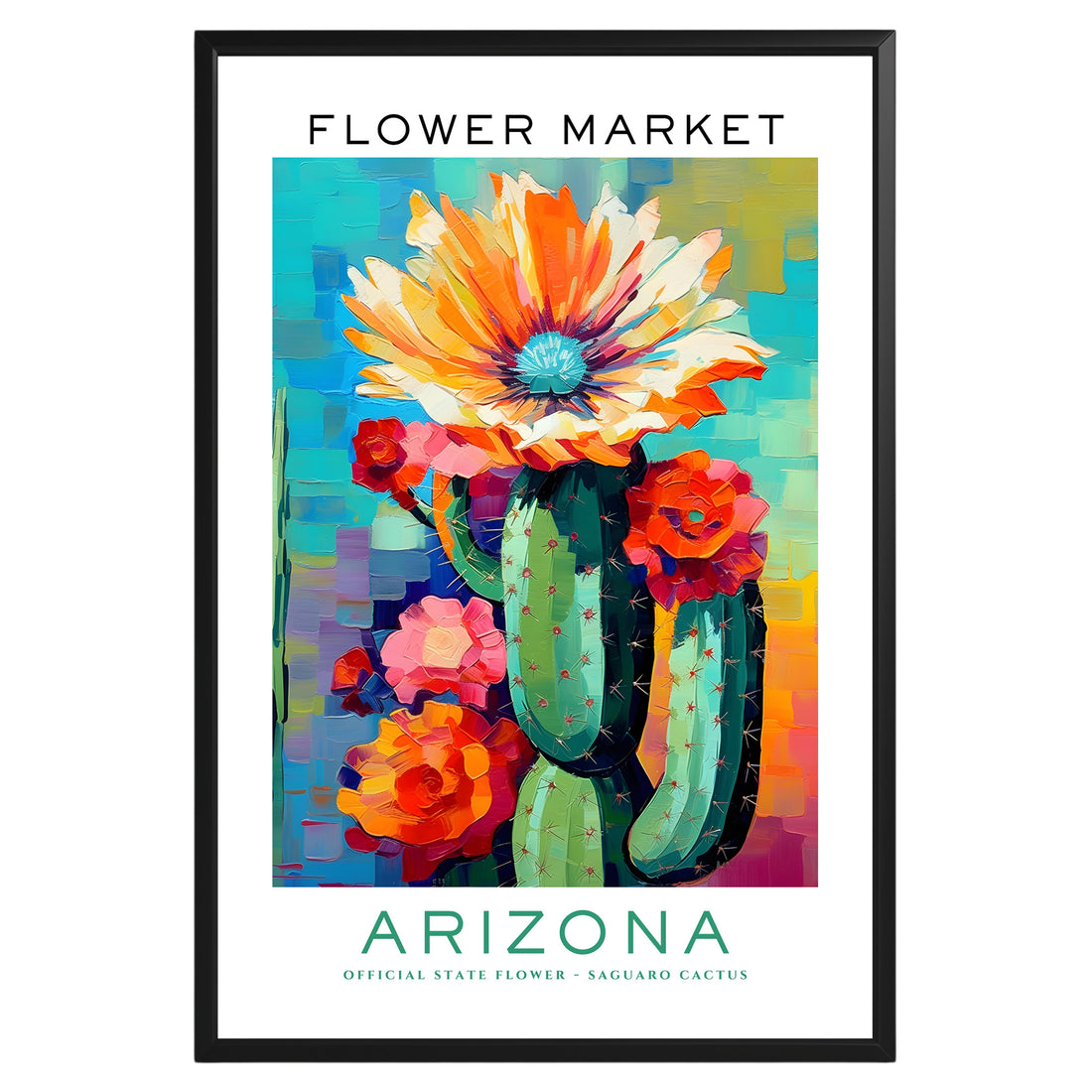 Arizona State Flower Market Poster - GroovyGrove