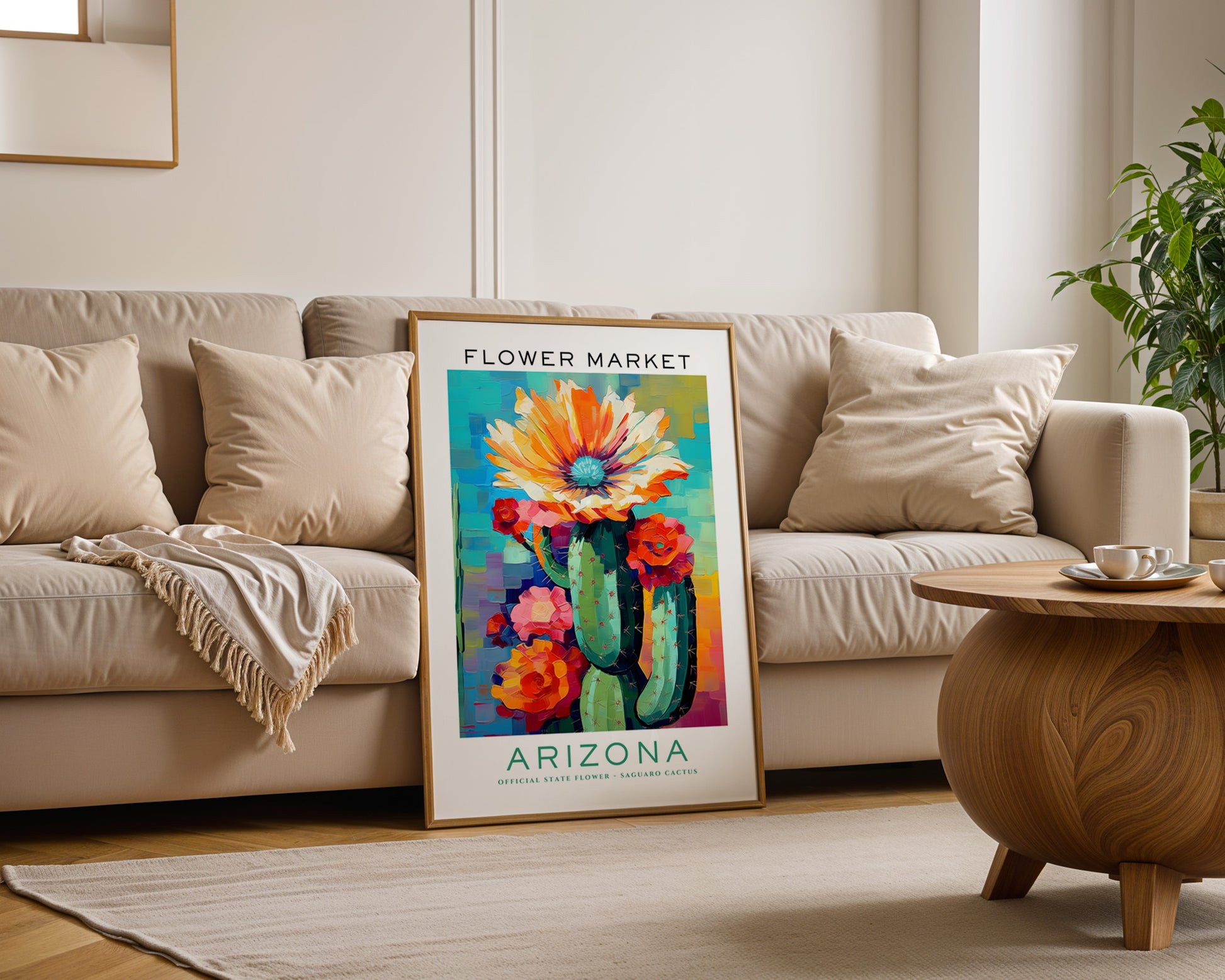 Arizona State Flower Market Poster - GroovyGrove