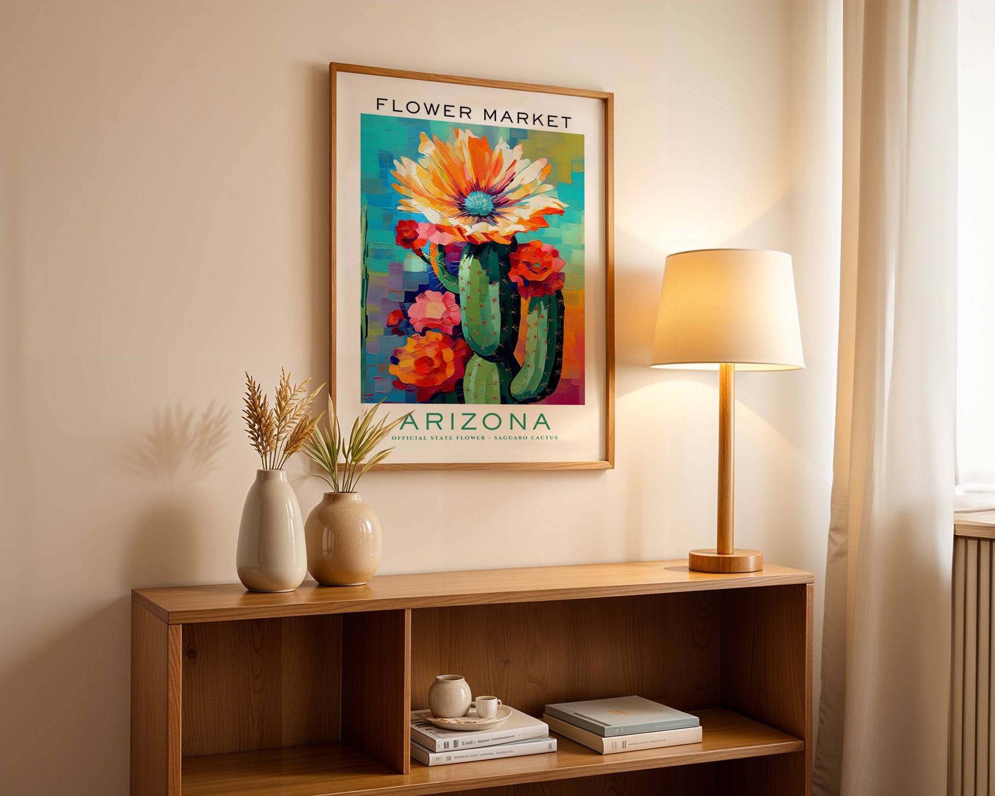 Arizona State Flower Market Poster - GroovyGrove