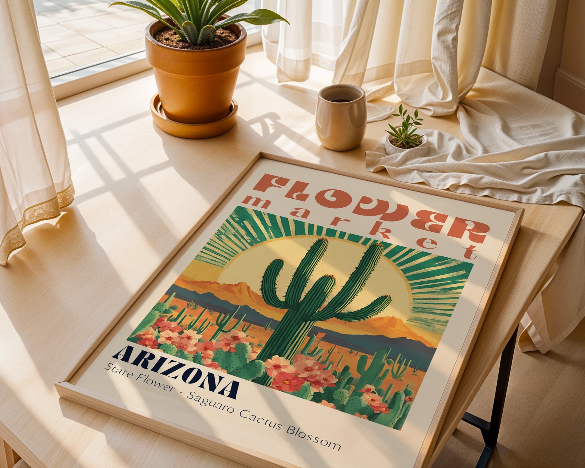 Arizona Flower Market Vintage Poster - GroovyGrove