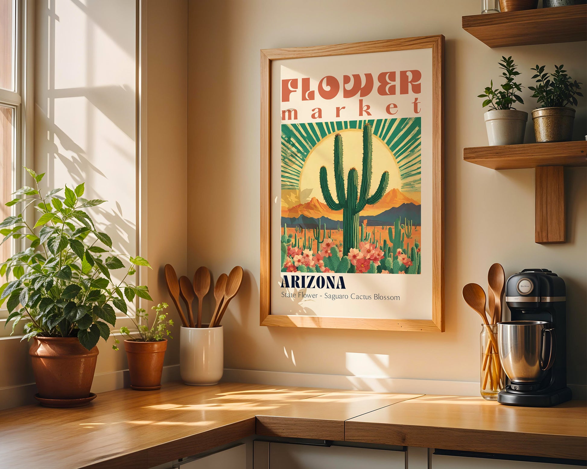 Arizona Flower Market Vintage Poster - GroovyGrove