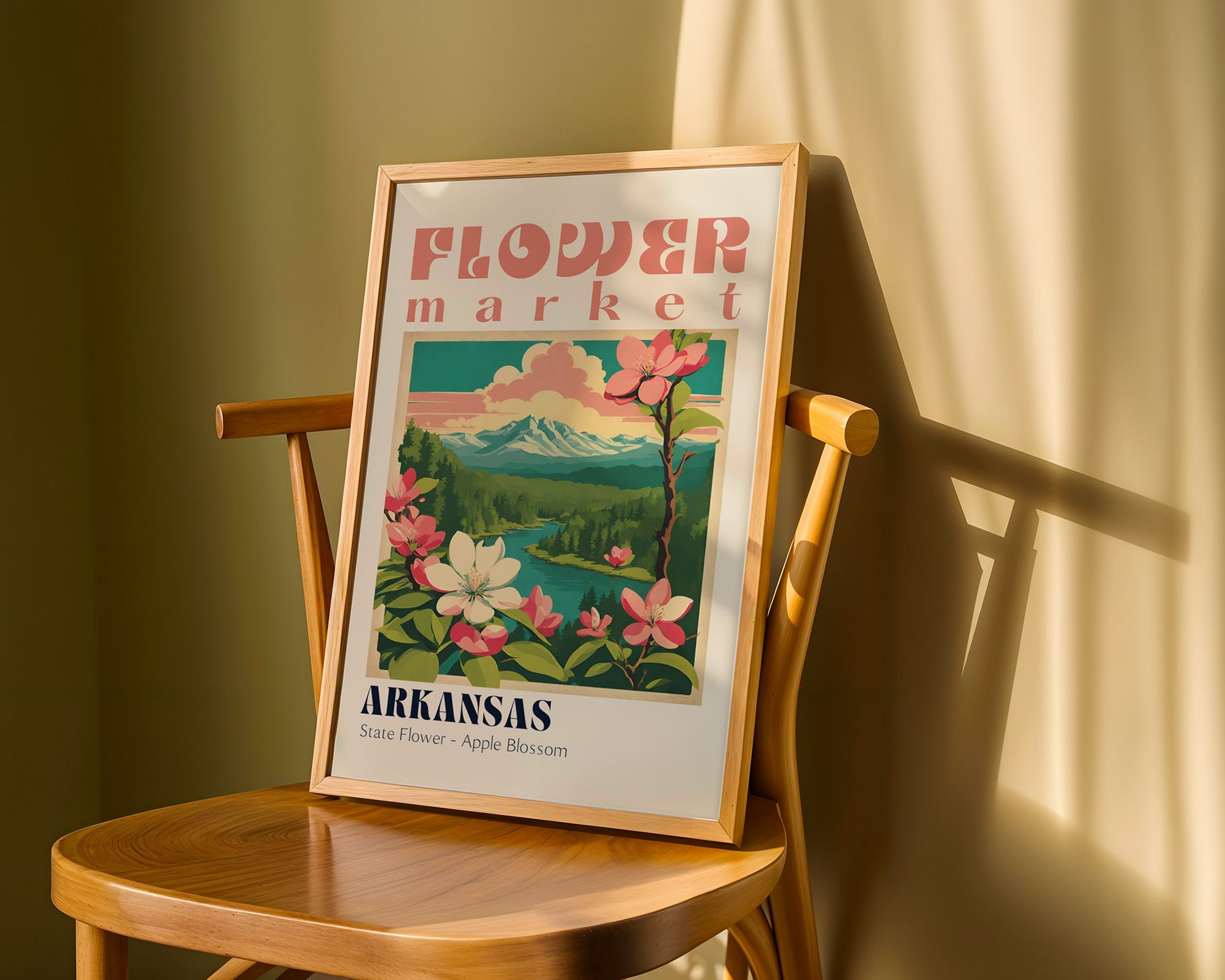 Arkansas Flower Market Vintage Poster - GroovyGrove