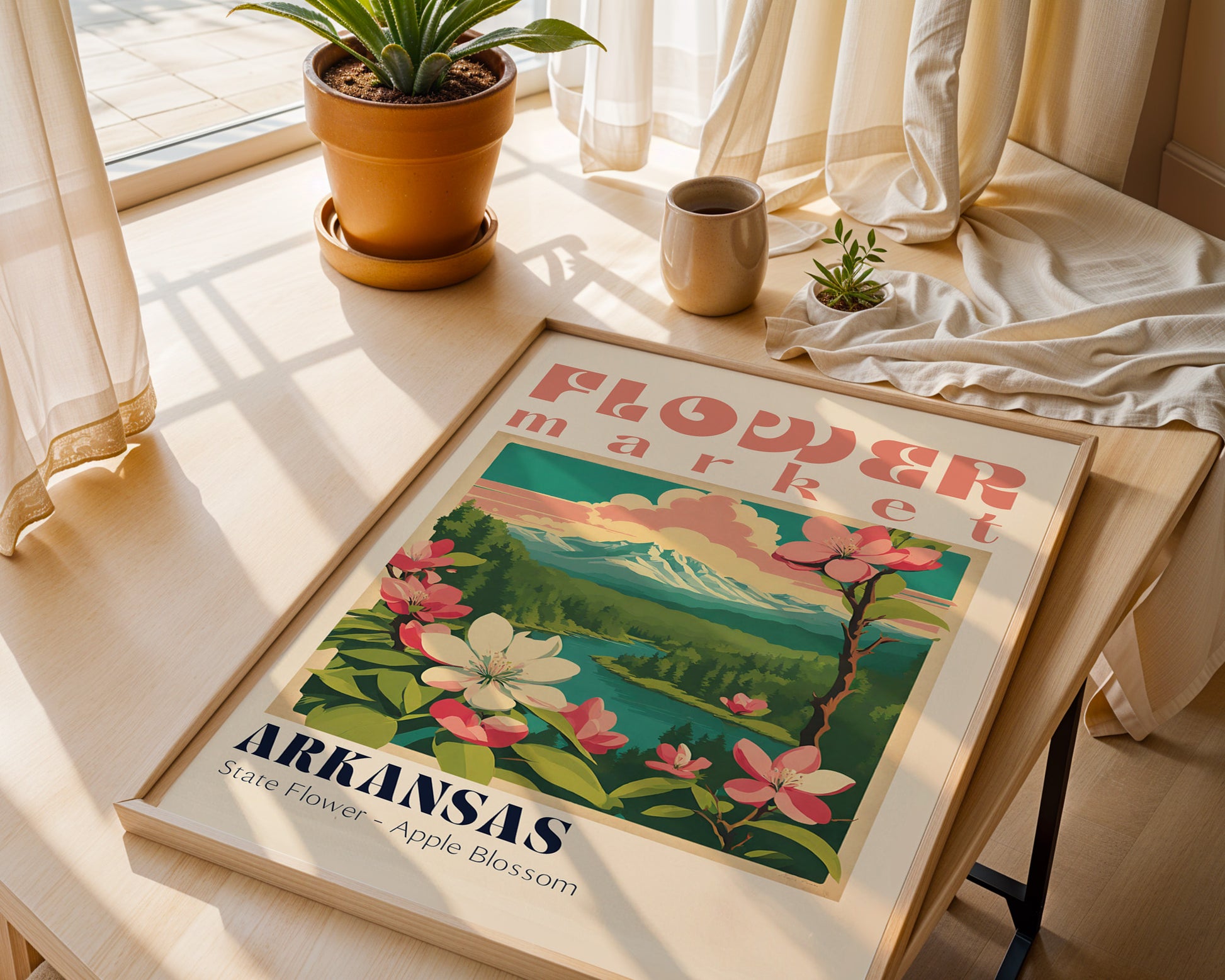 Arkansas Flower Market Vintage Poster - GroovyGrove