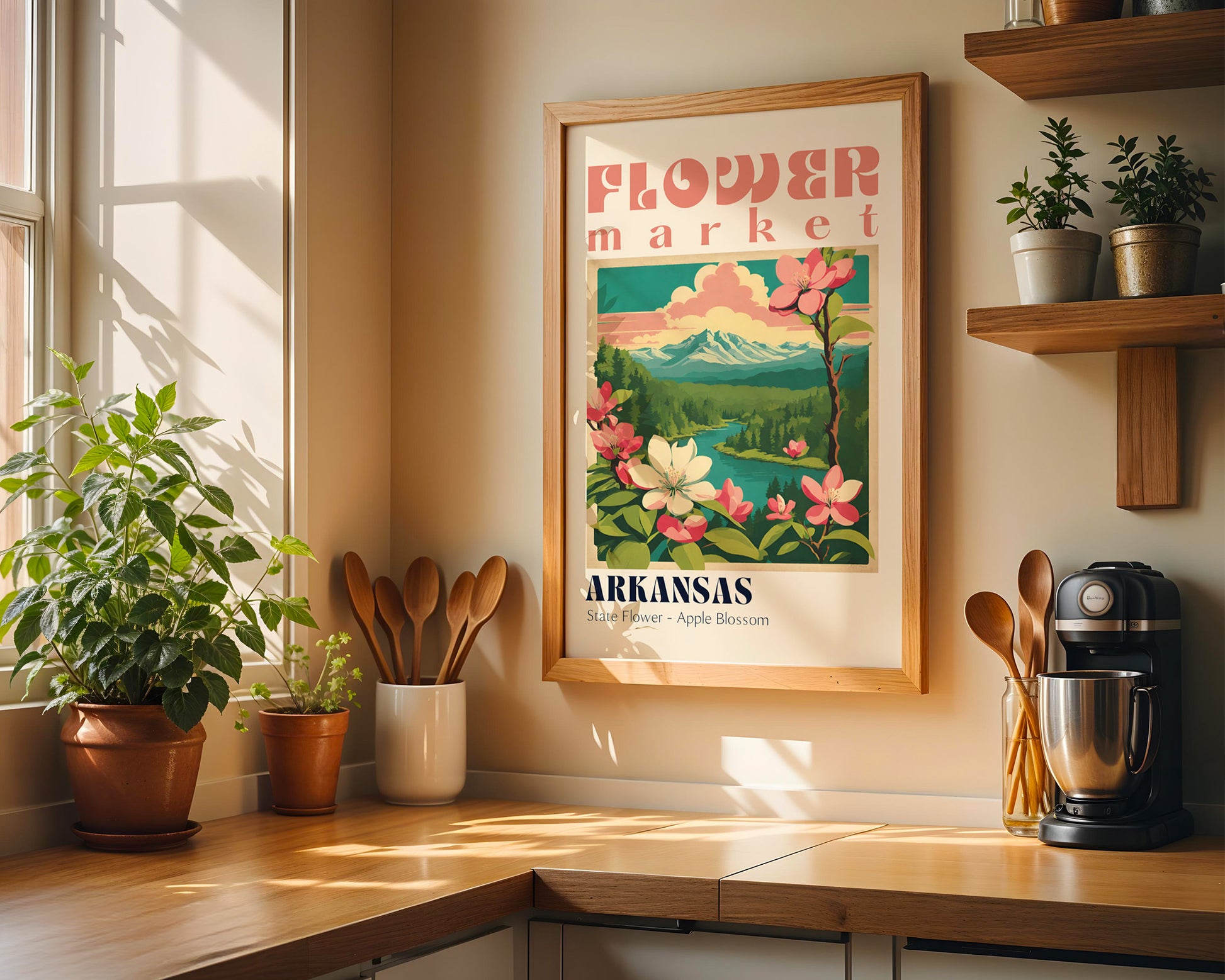 Arkansas Flower Market Vintage Poster - GroovyGrove