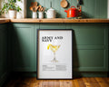 Army and Navy Cocktail Recipe Poster - GroovyGrove