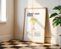 Army and Navy Cocktail Recipe Poster - GroovyGrove