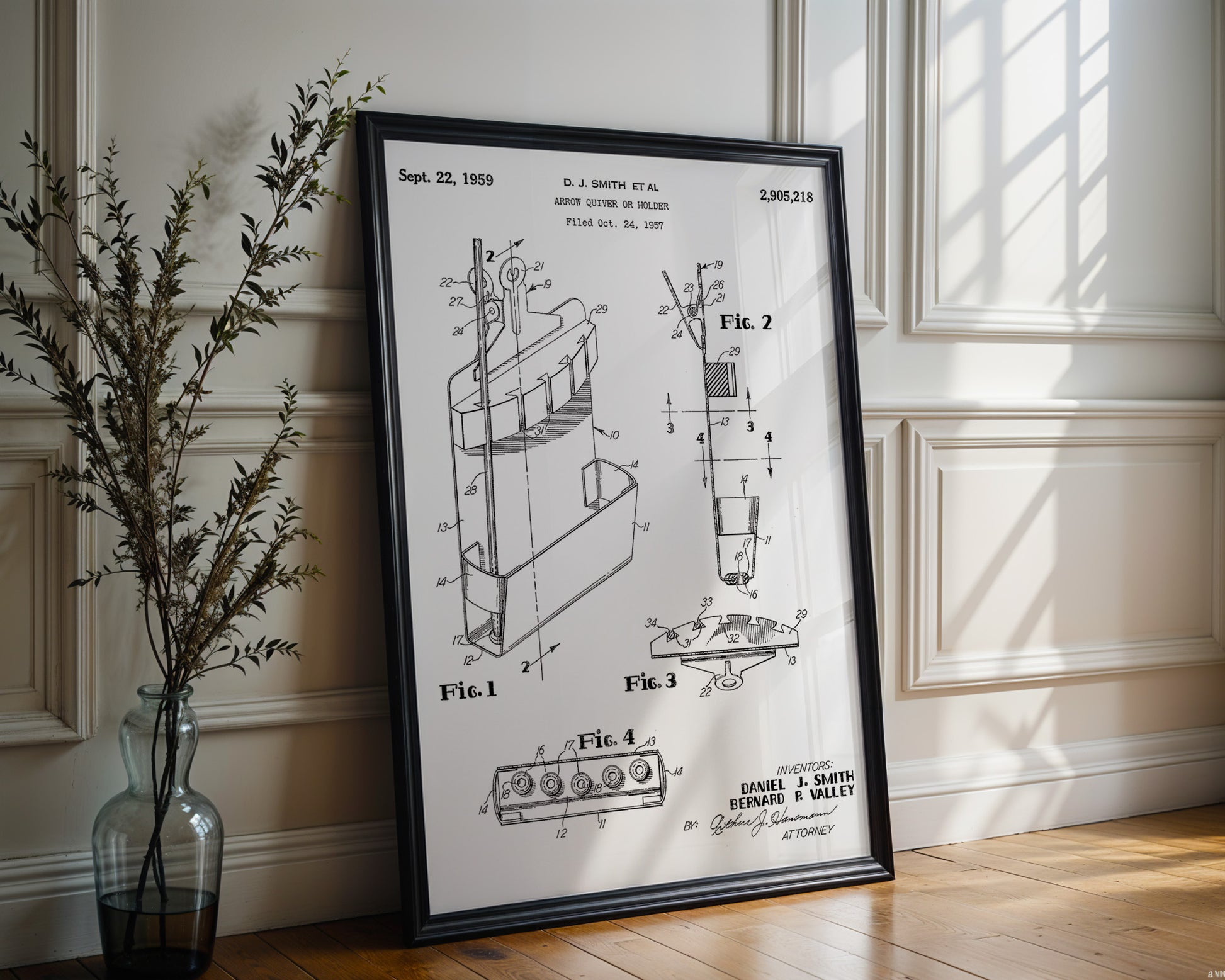 Arrow Quiver 1959 Patent Poster - GroovyGrove