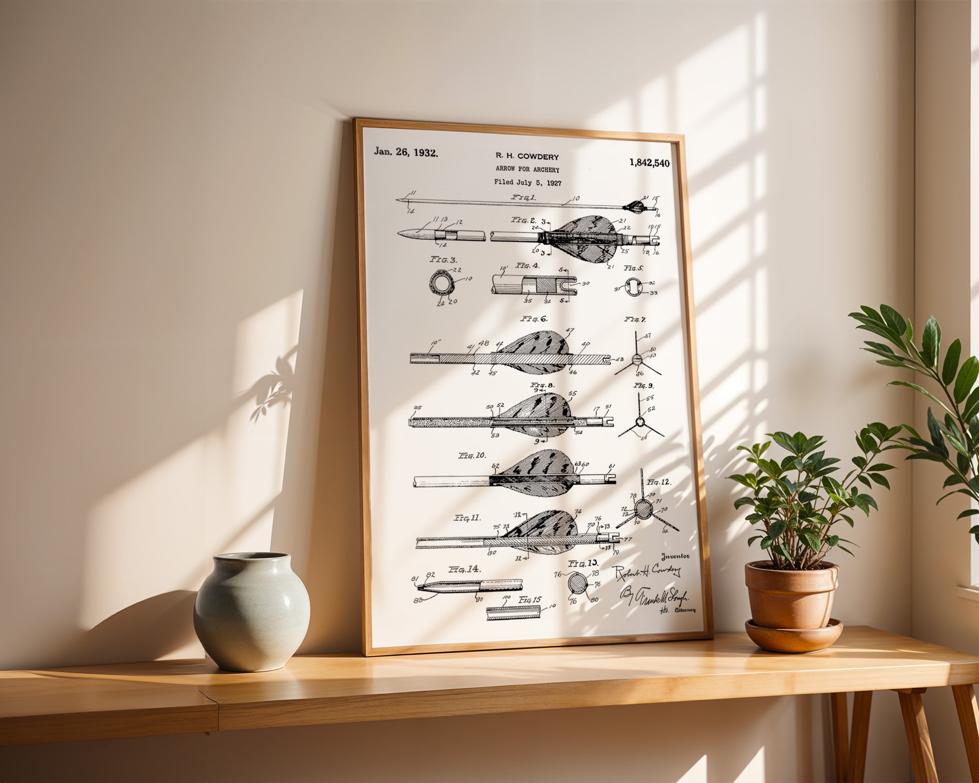 Arrow for Archery 1932 Patent Poster - GroovyGrove