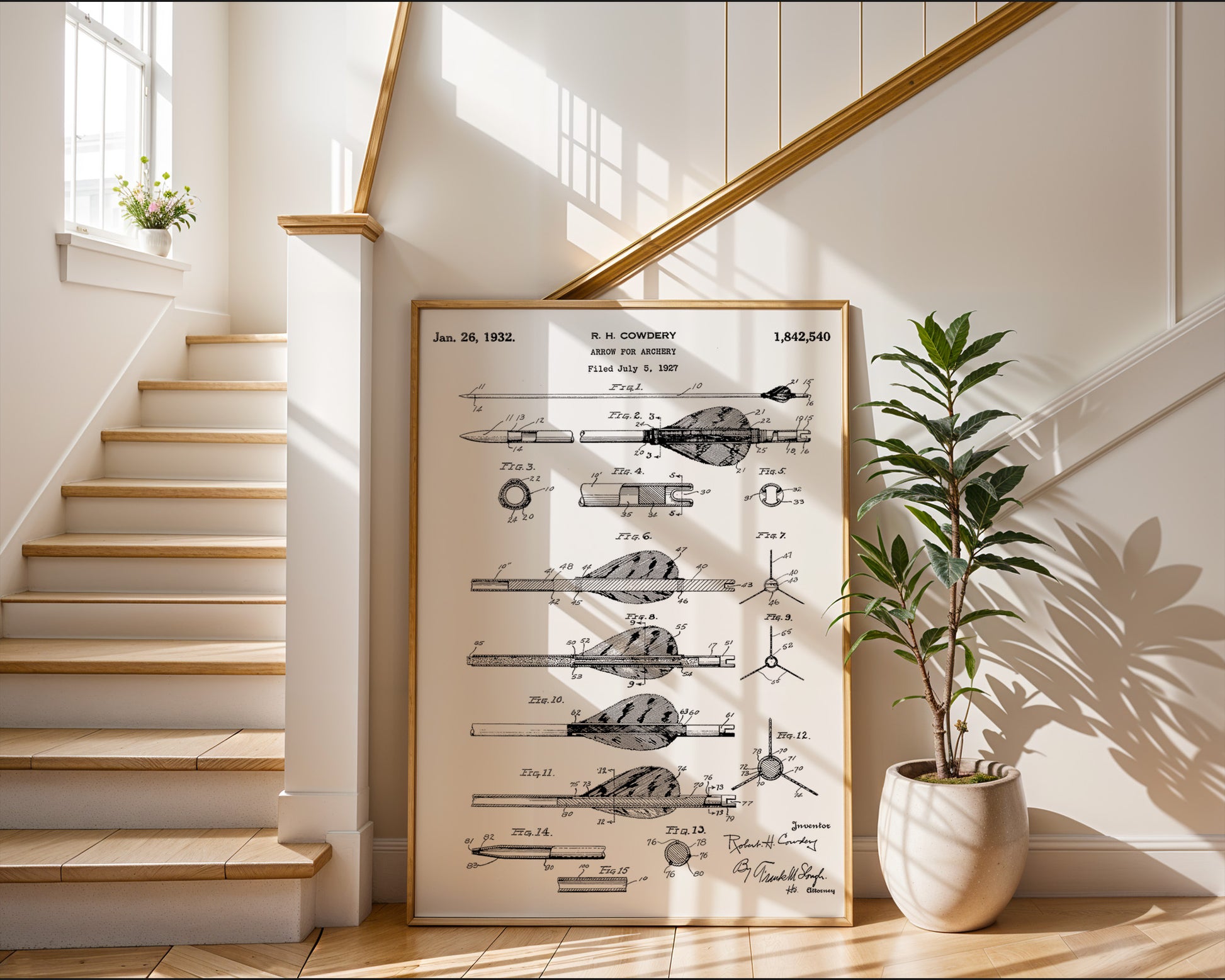 Arrow for Archery 1932 Patent Poster - GroovyGrove