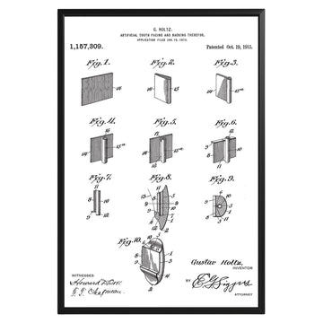 Artificial Tooth 1915 Patent Poster - GroovyGrove