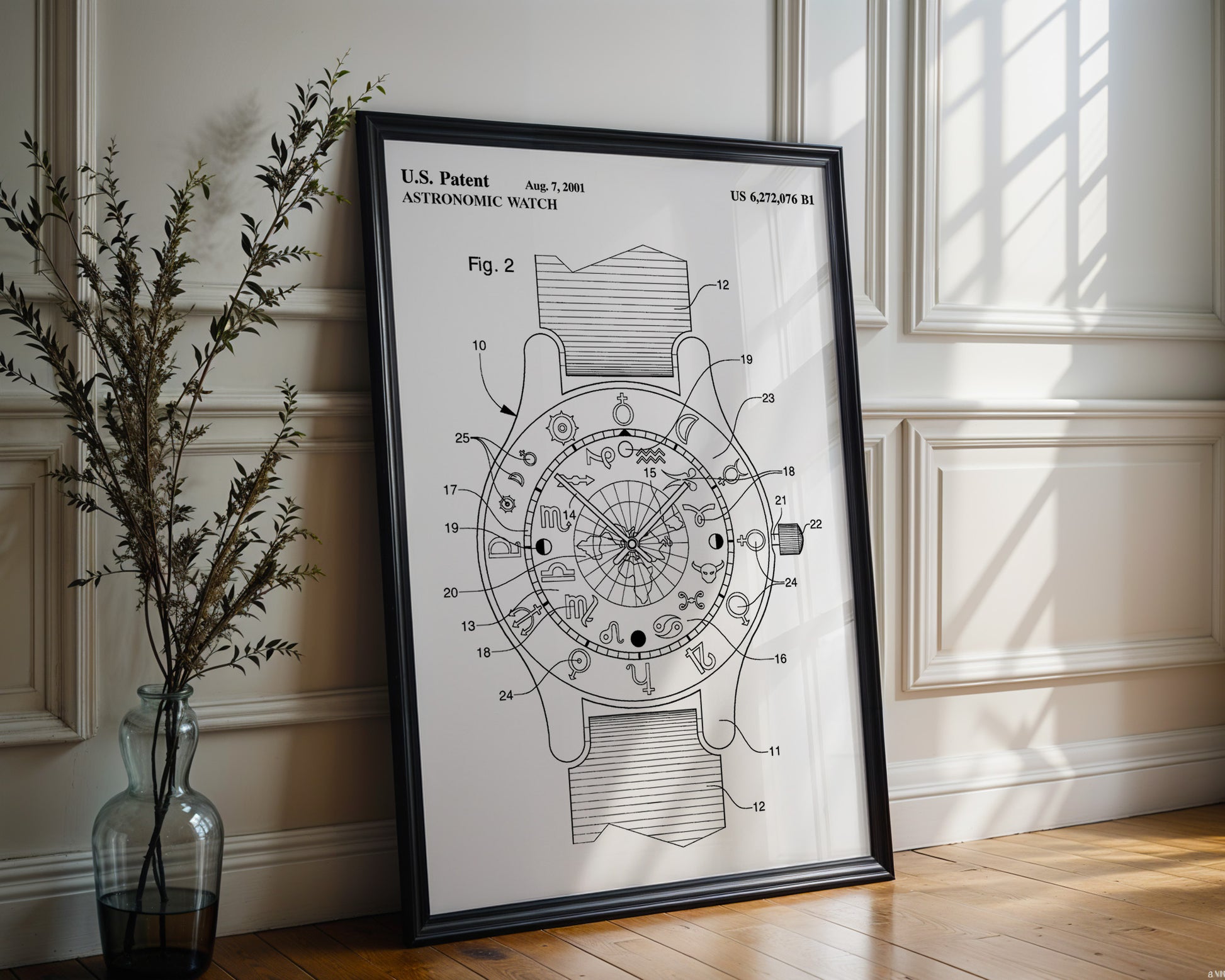 Astrology Wrist Watch 2001 Patent Poster - GroovyGrove