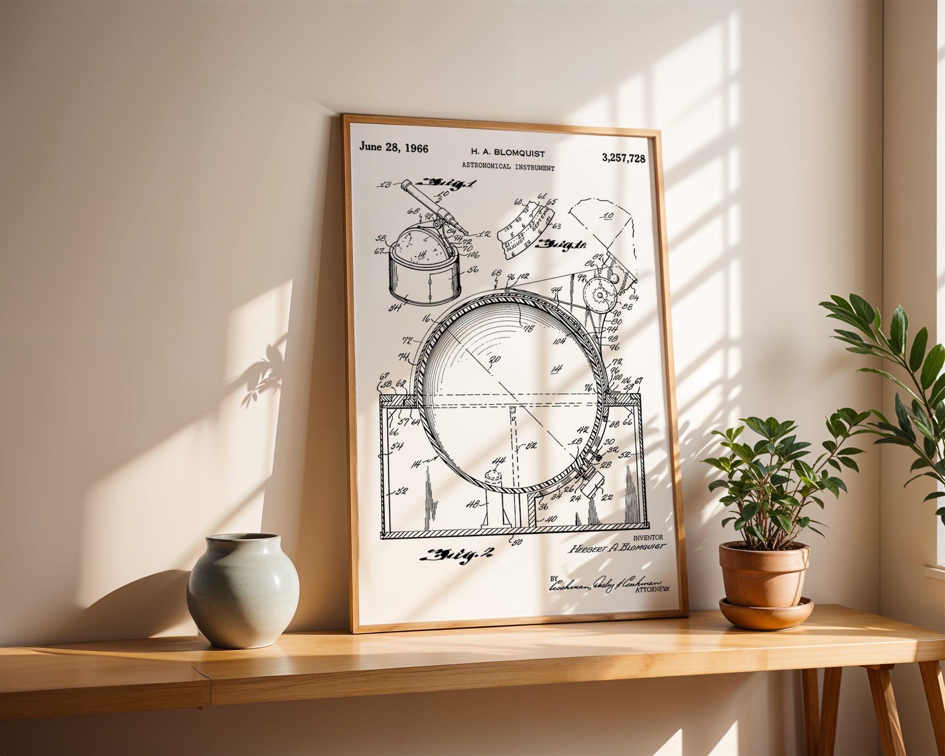 Astronomical Instrument 1966 Patent Poster - GroovyGrove